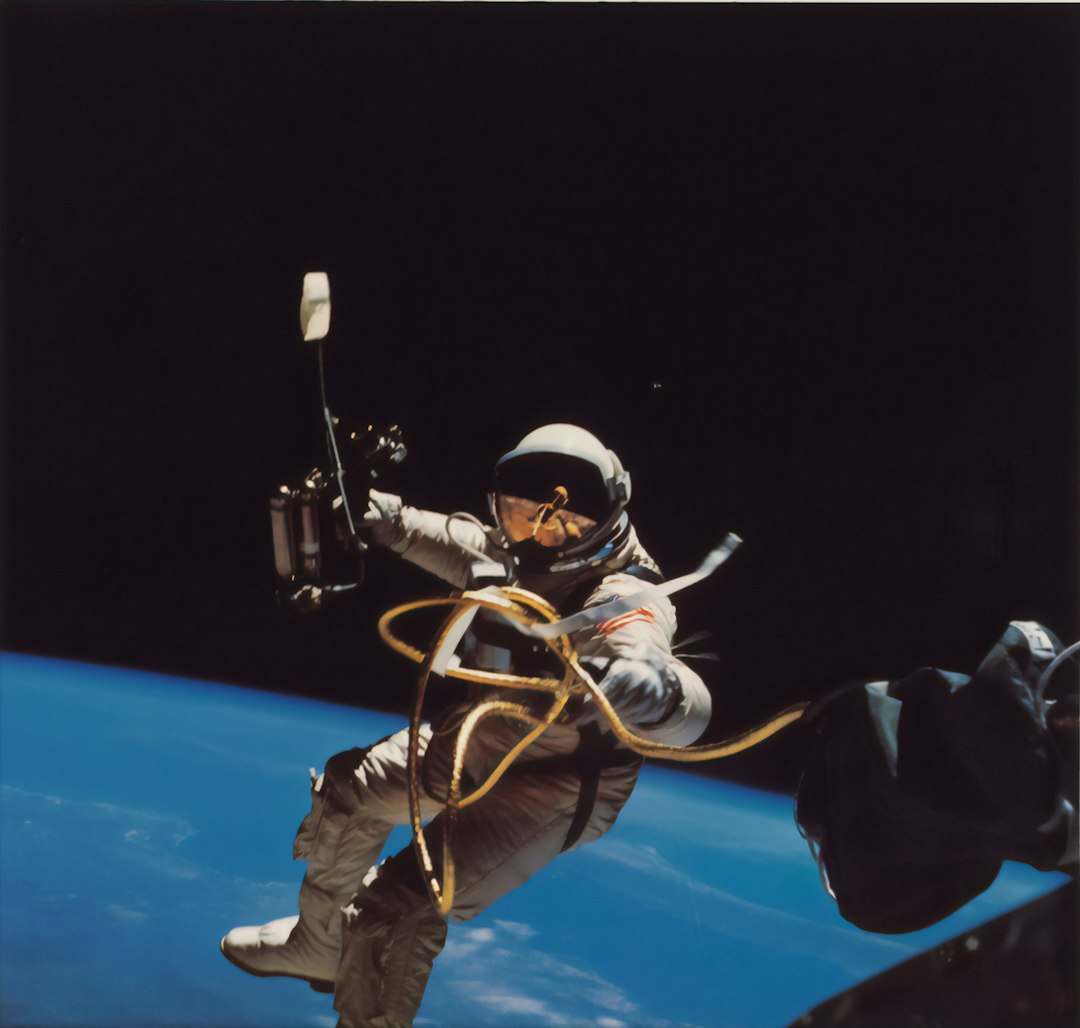 a photo of an astronaut in space