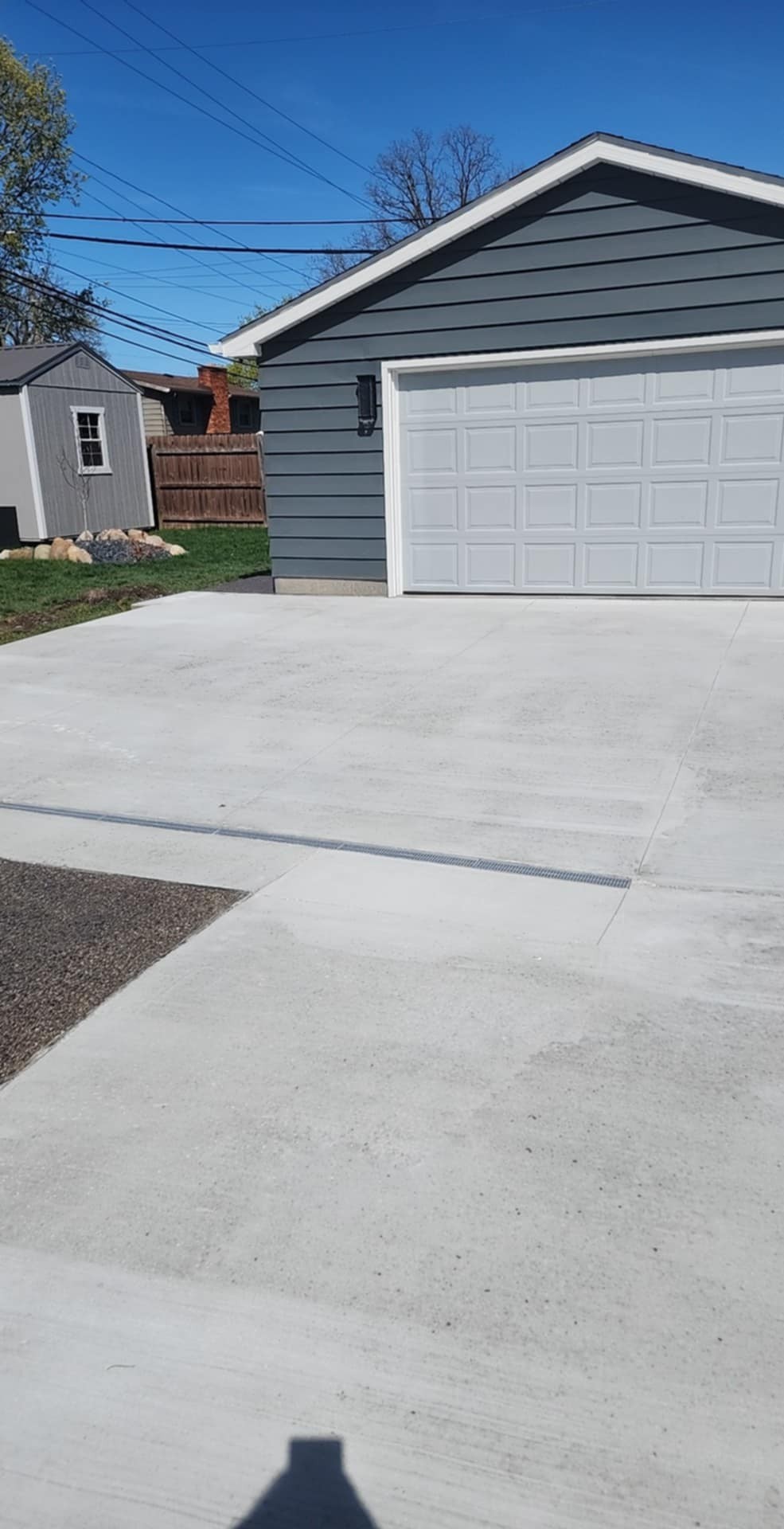 A beautiful concrete driveway