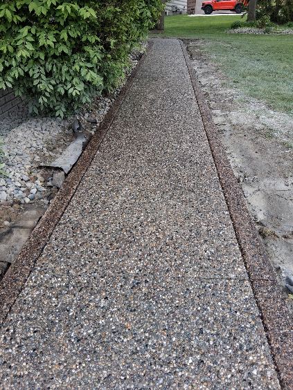 A wonderfully done concrete step/patio job, fourth angle
