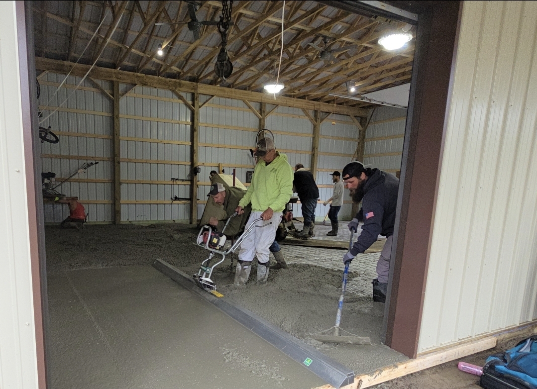 A wonderfully done concrete step/patio job, eighth angle