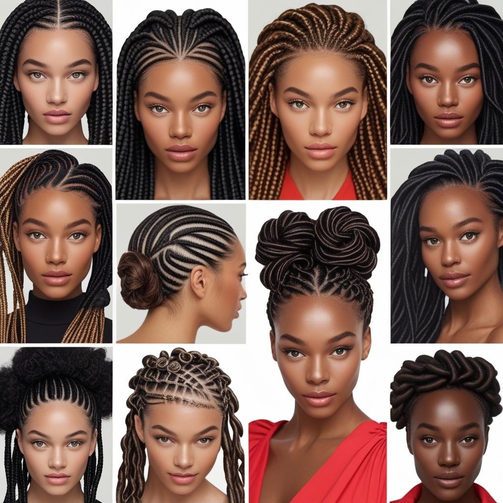 Beautiful box braids hairstyle