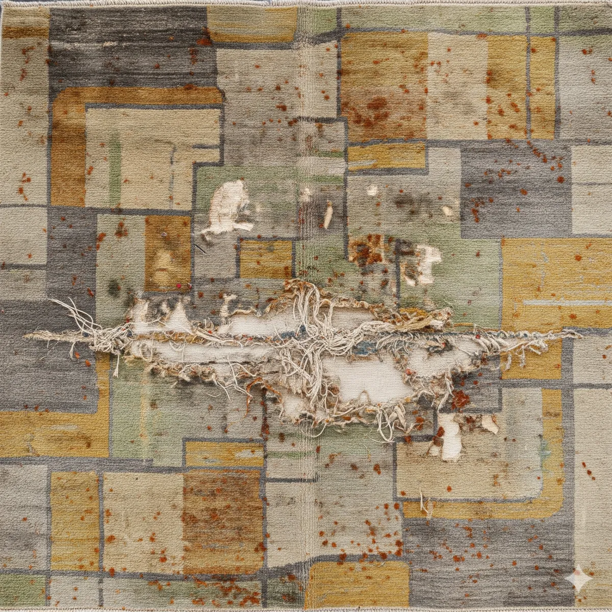 Rug before restoration