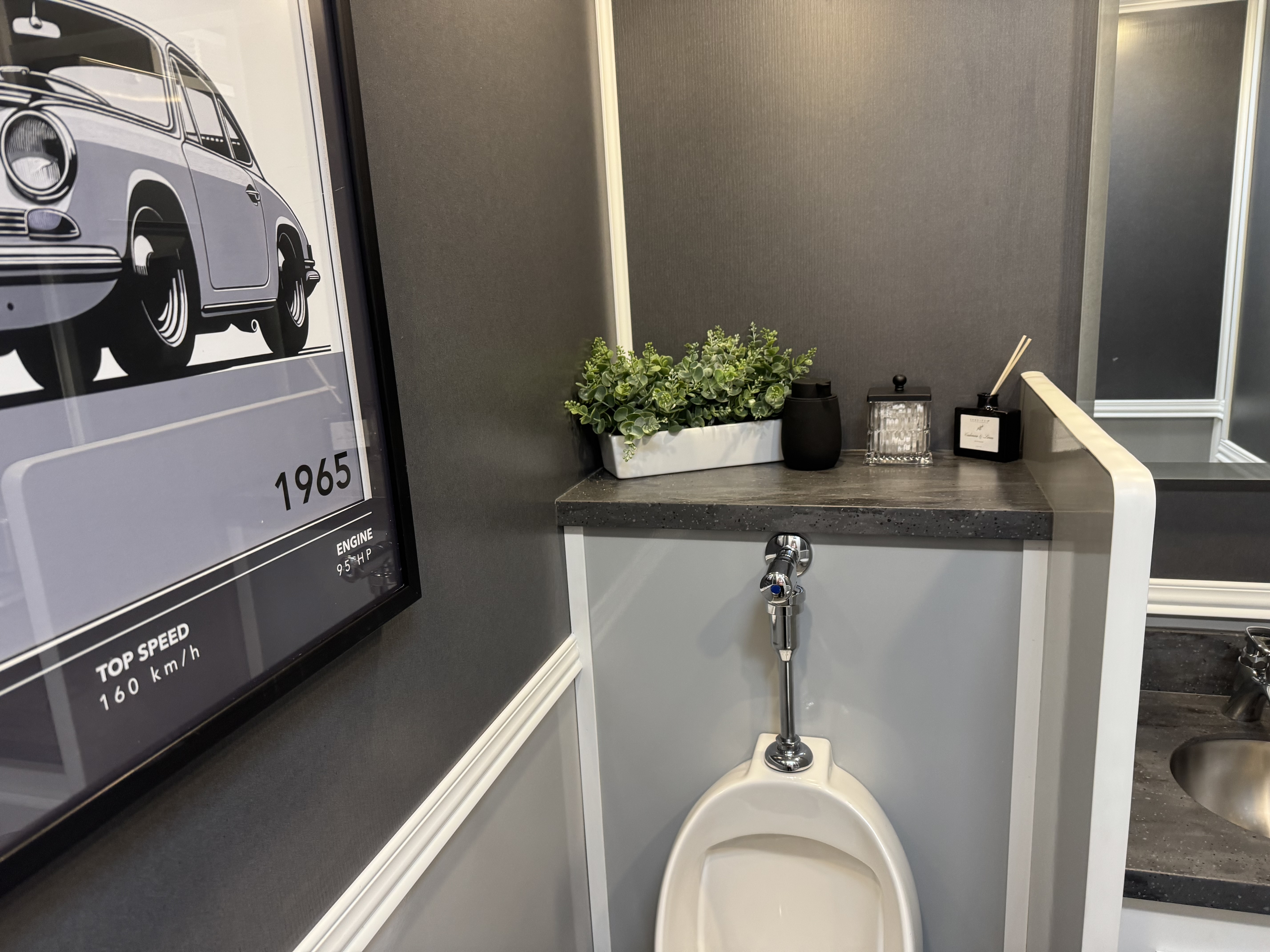 3 stall luxury restroom trailer interior North Bay Restroom Co Sonoma Marin Napa County