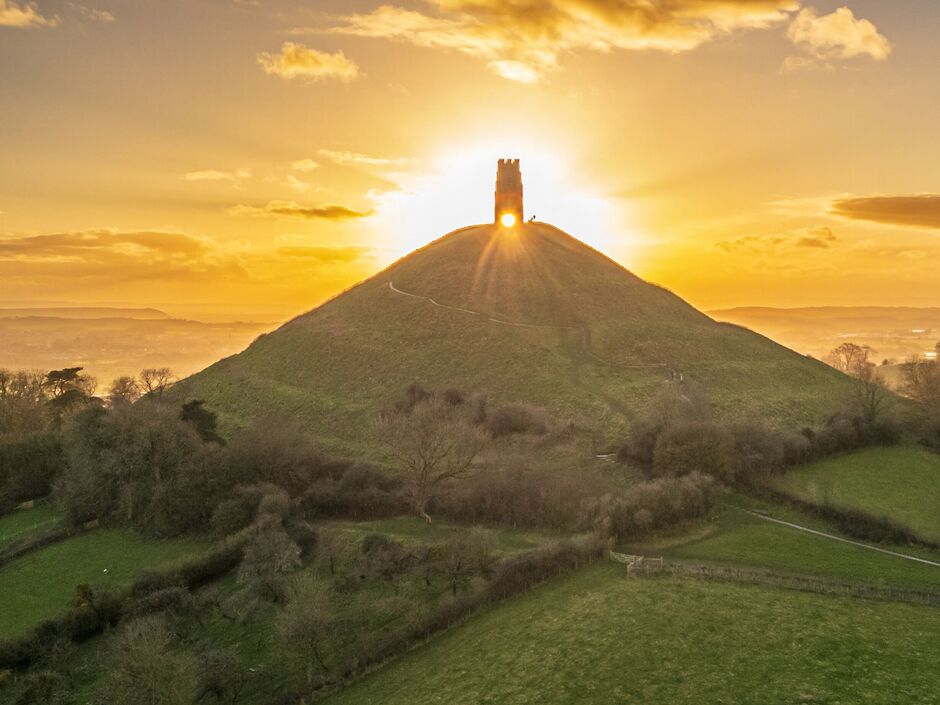 Glastonbury Tor at sunset
