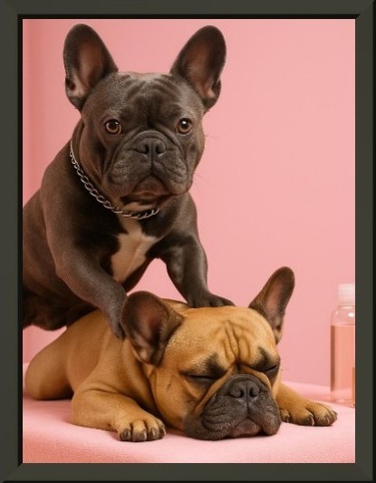 Bulldog framed wall art