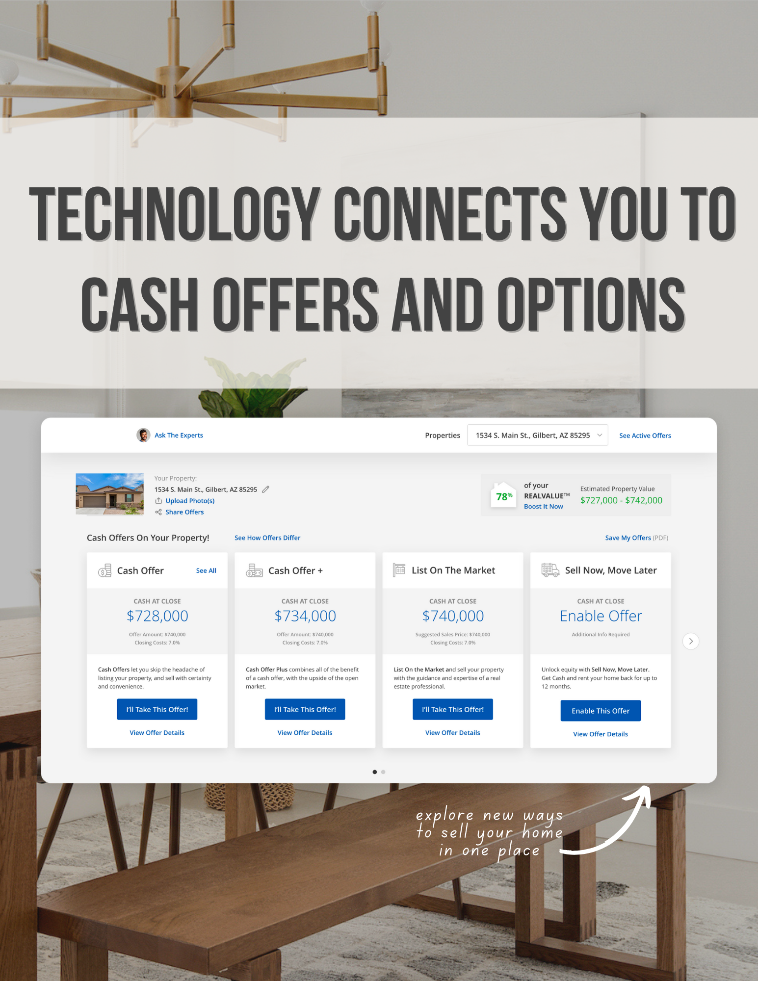 Get multiple offers for your home instantly with our cash advantage+ program