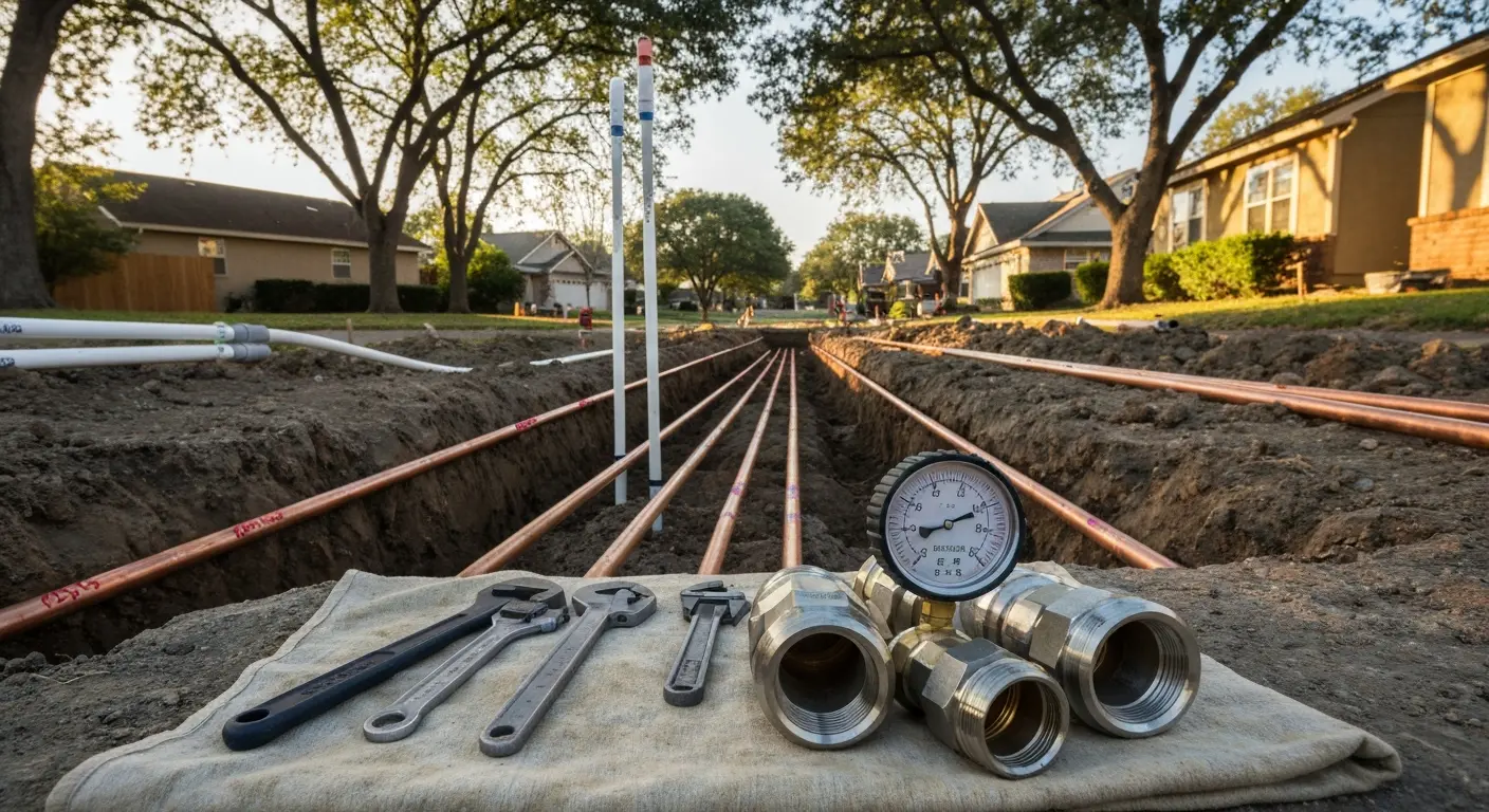 Water line repair project