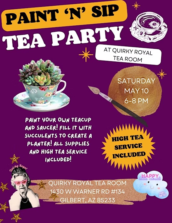 Paint and sip tea party Paint and sip tea party