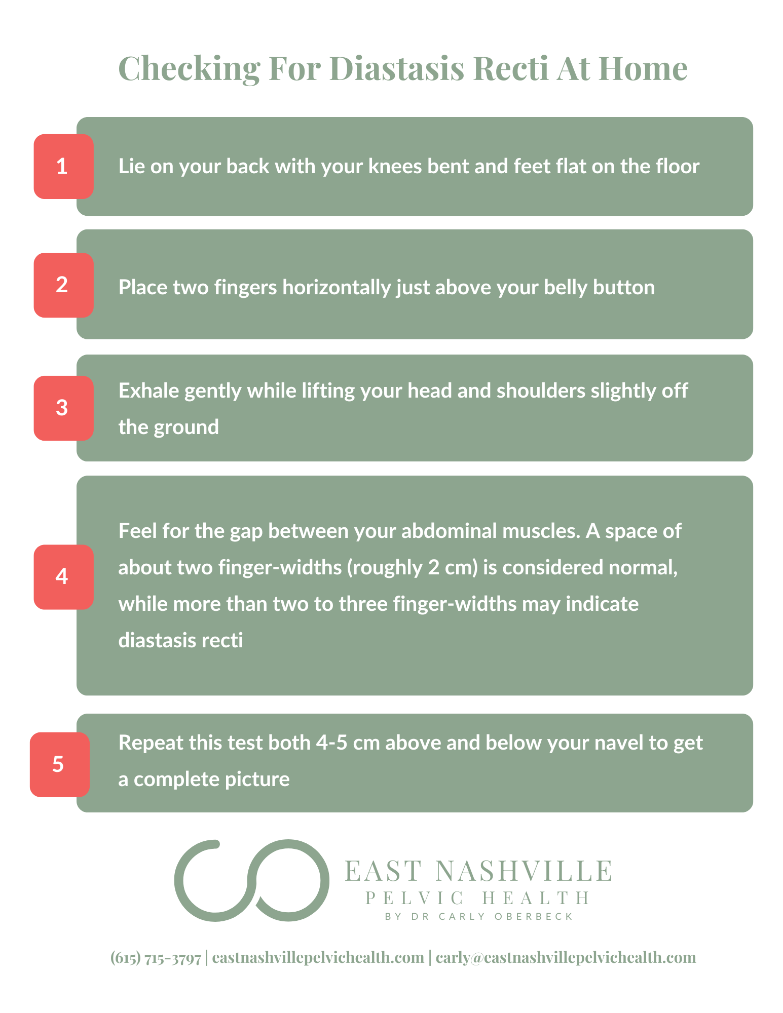 diastasis recti self test