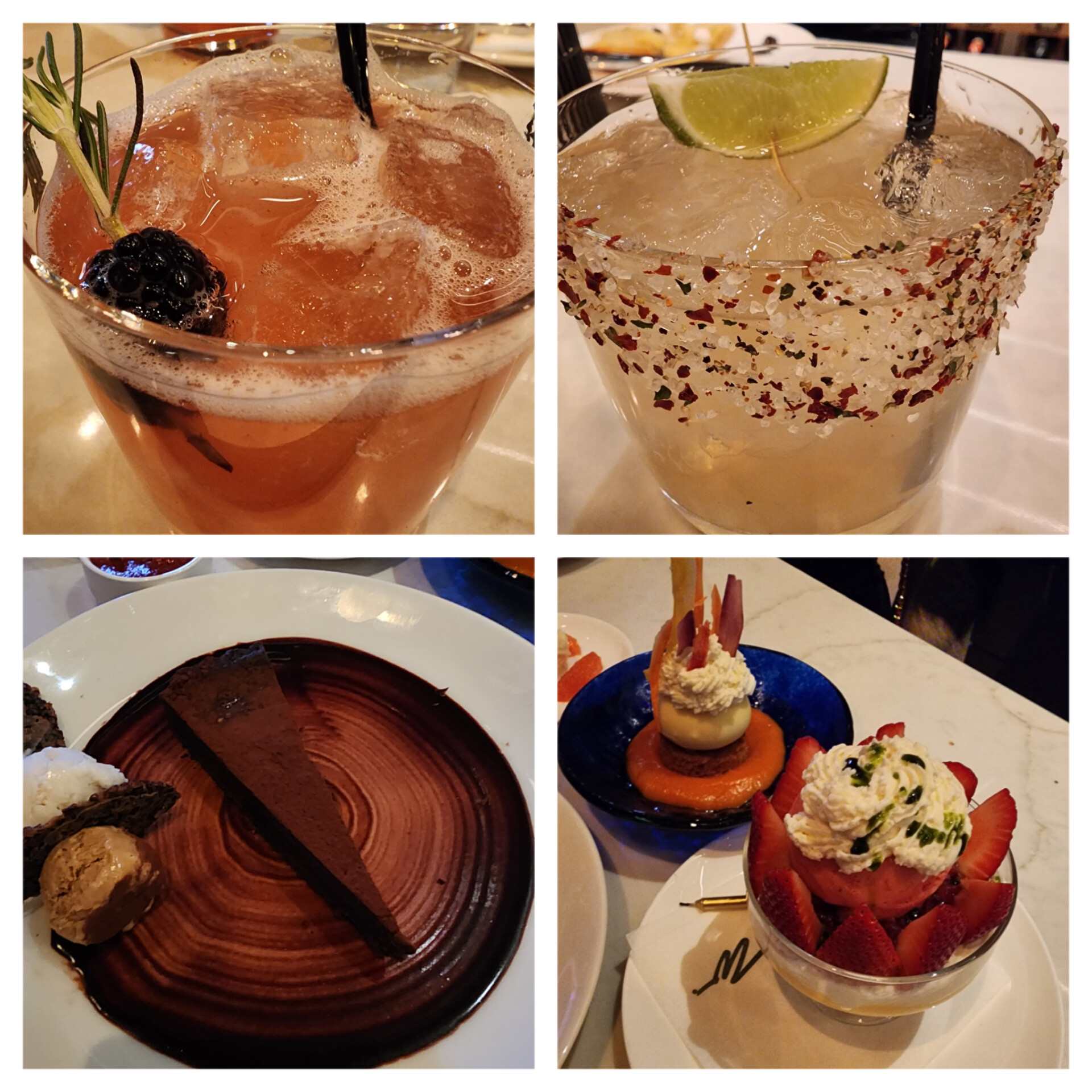 Signature and Season Cocktails and Desserts