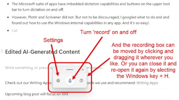 How to invoke Windows dictation