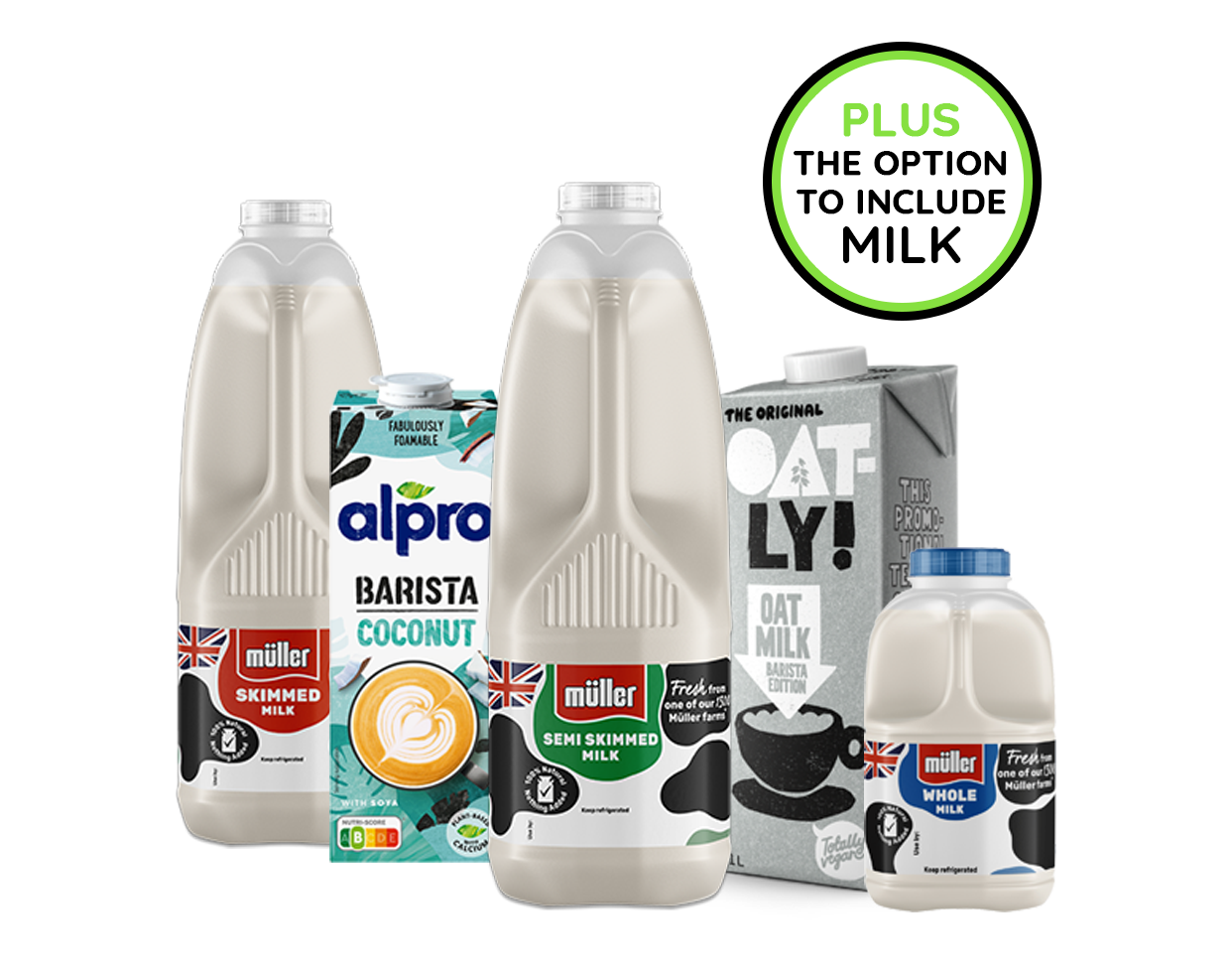 We also deliver a wide range of milk options to complement your fruity feast We also deliver a wide range of milk options to complement your fruity feast