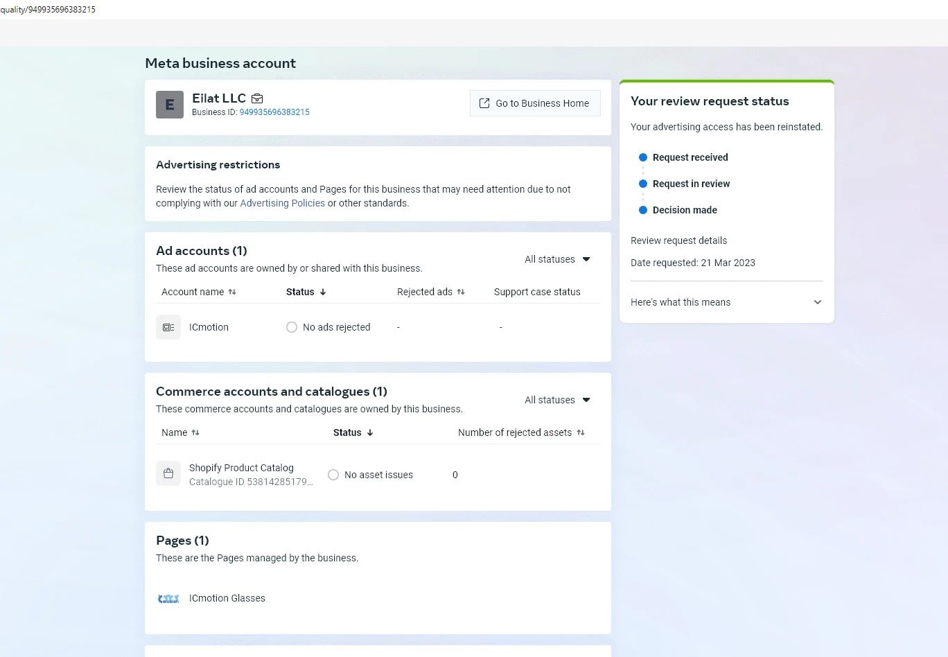 Issue and Result Example
