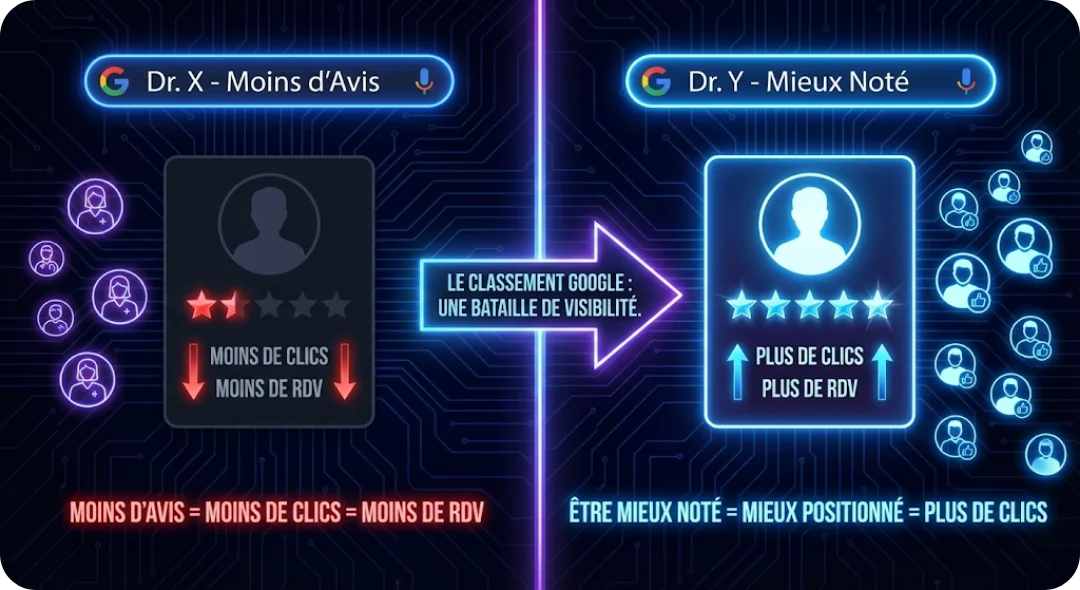 Comparaison Dr X vs Dr Y