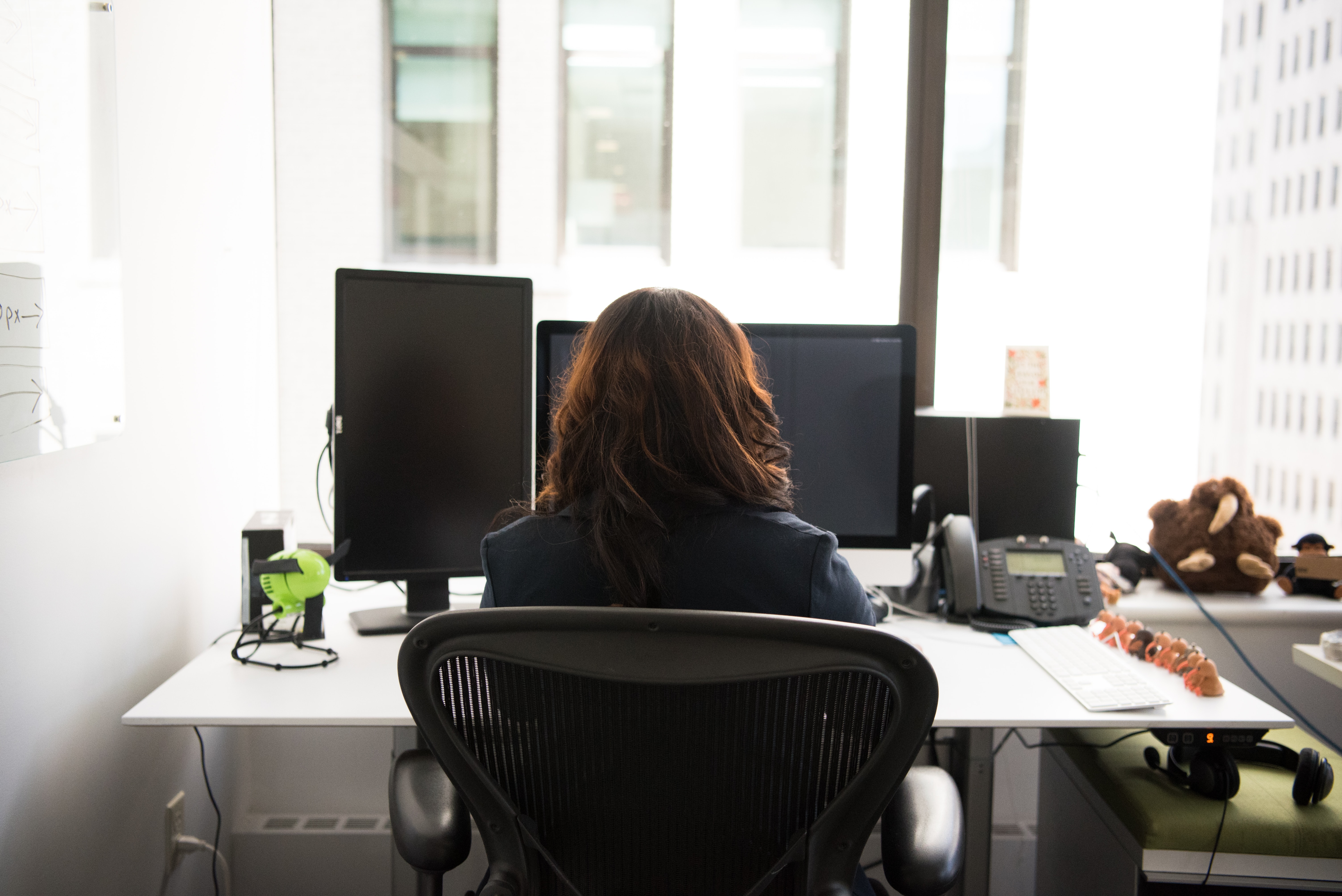 woman at desk woman at desk