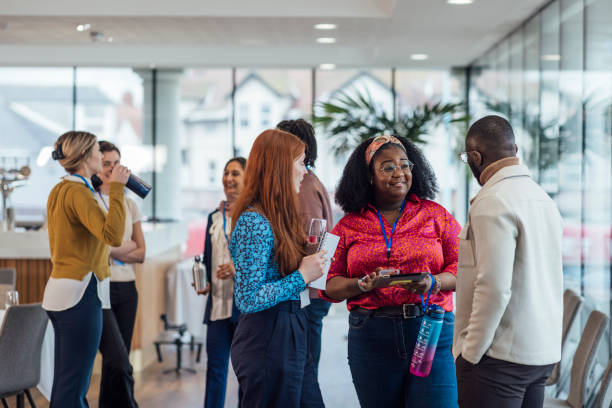A small business event being hosted in a community center or outdoor park. A small business event being hosted in a community center or outdoor park.