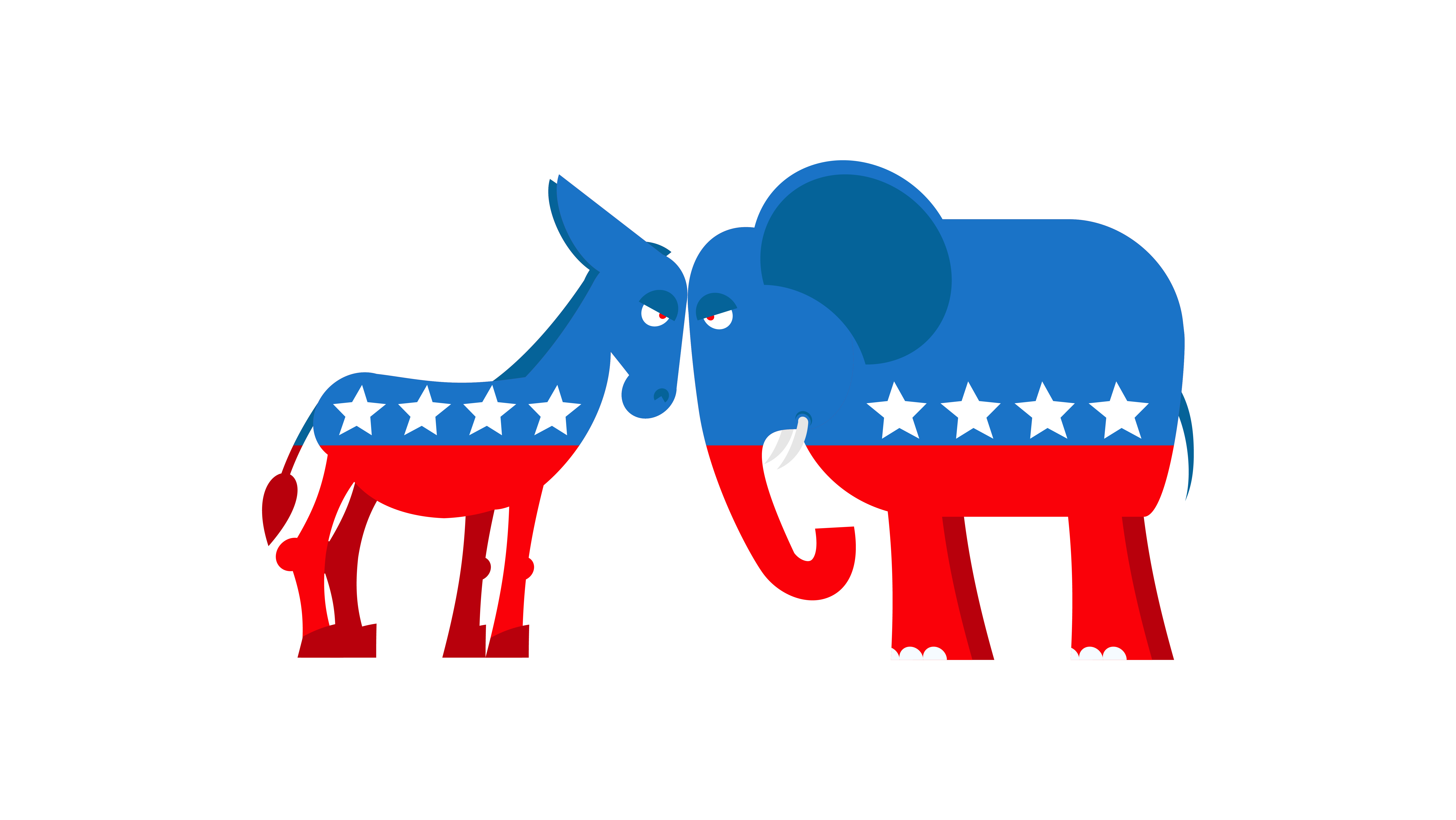 Right vs Left - Donkey vs Elephant