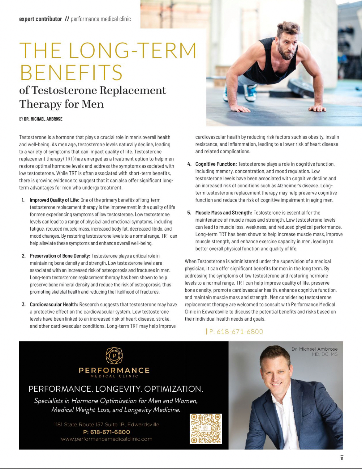 An image of a Magazine Article written by Dr. Ambrose