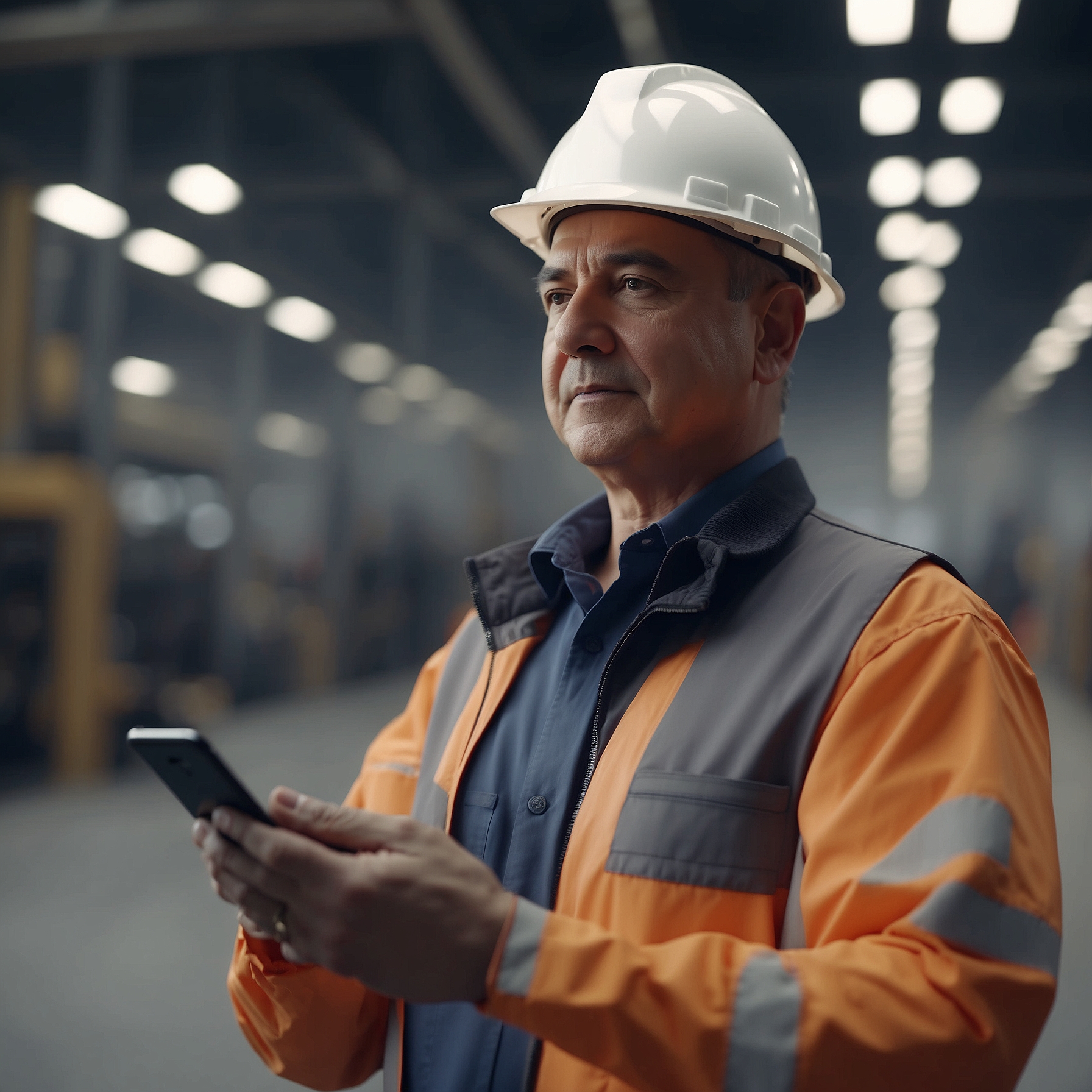 Medewerker volgt een microtraining op zijn mobiel op zijn werkplek