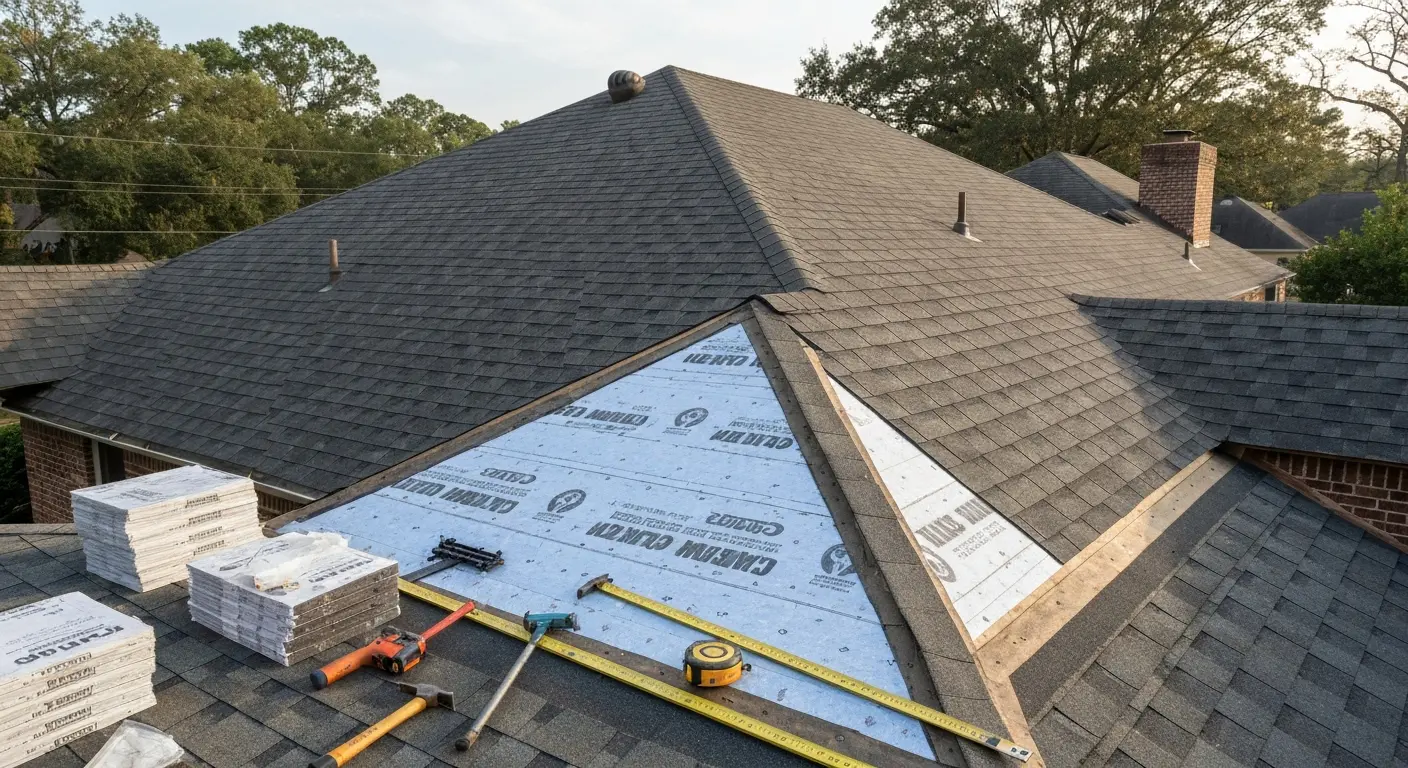 New roof installation