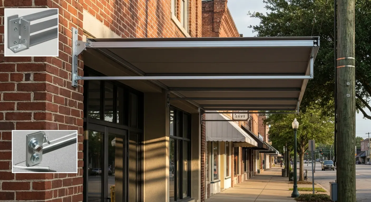 Fixed awning structure