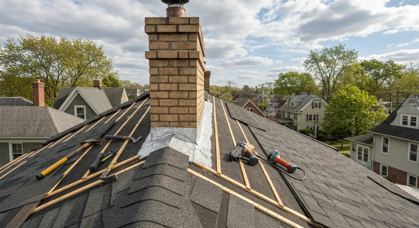 Roof repair work