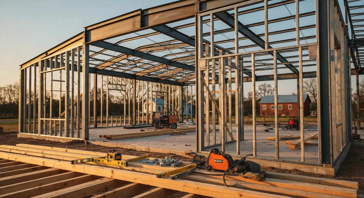 Barndominium construction in McComb