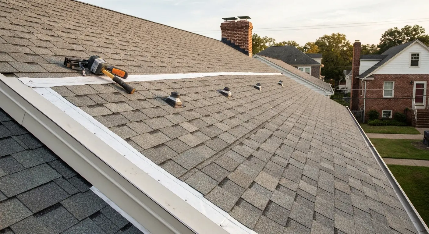 New roof installation Cotton District