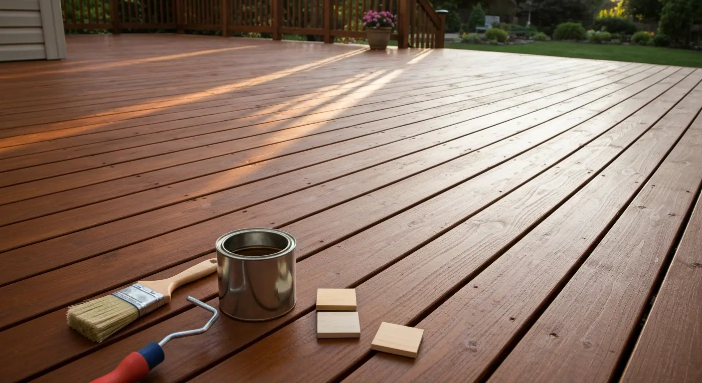 Deck staining and sealing work