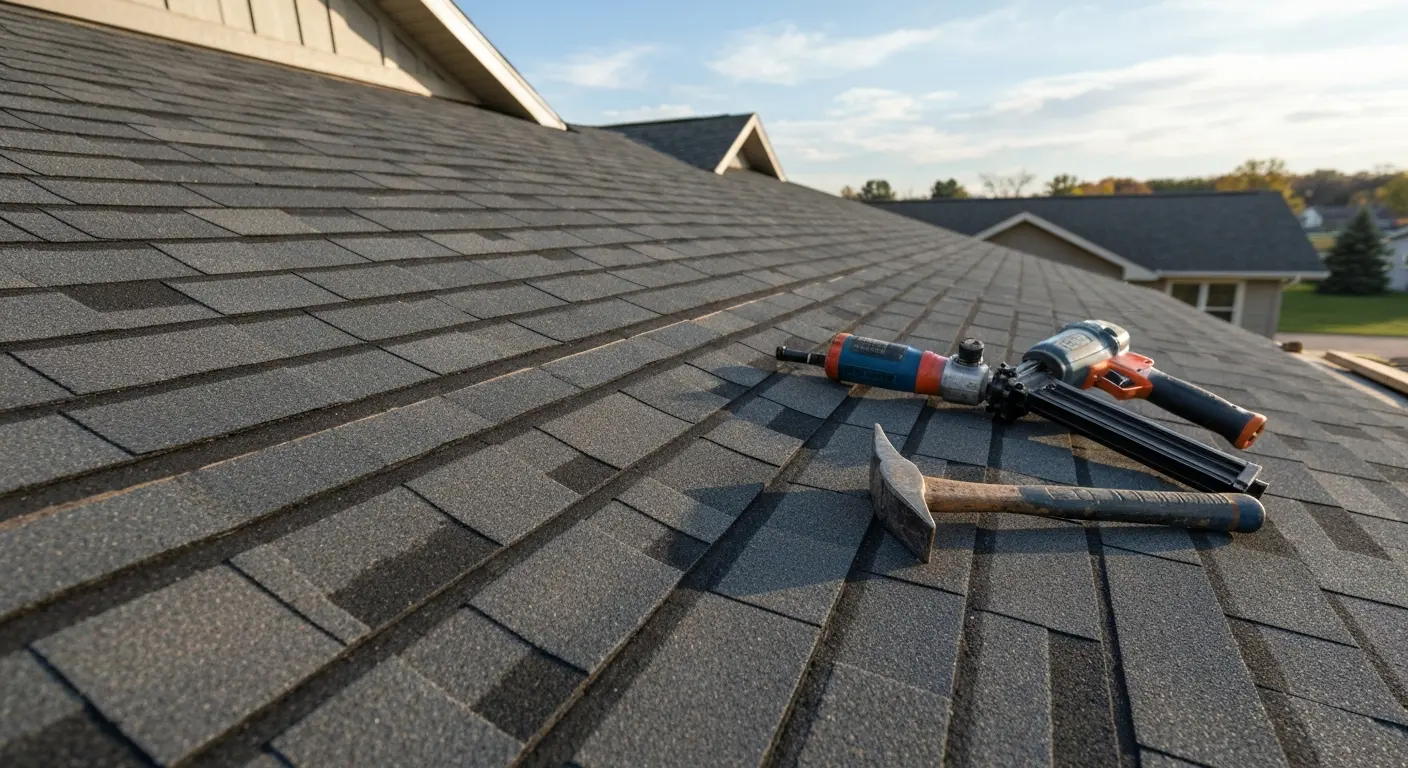 Storm damage roof repair