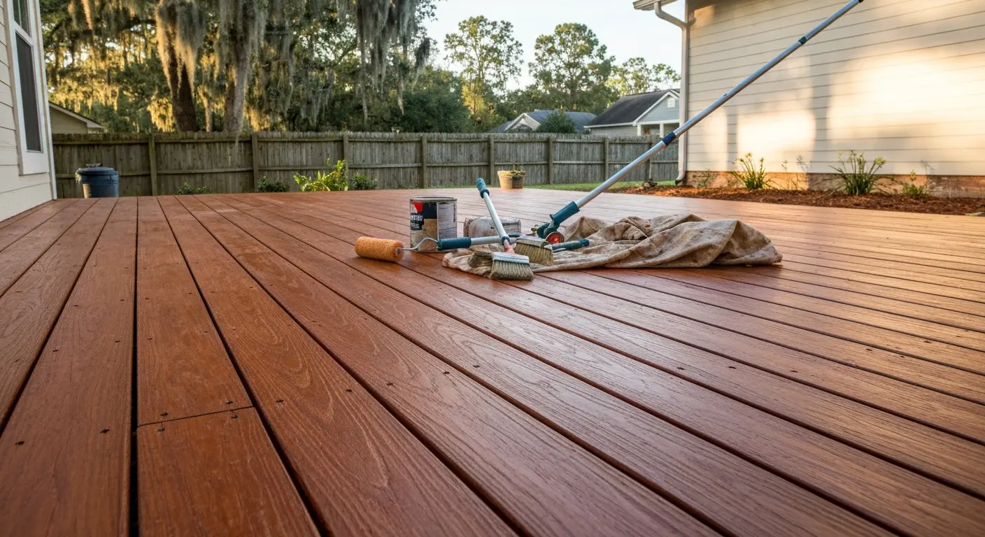 Deck staining service