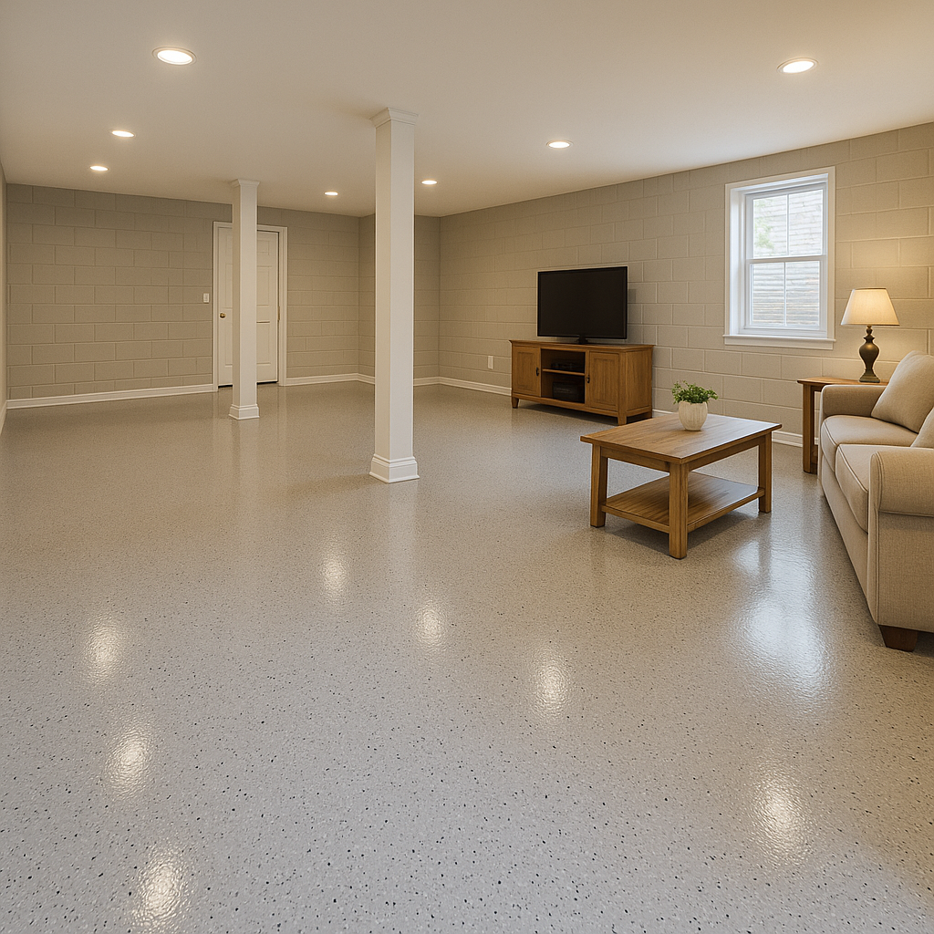 Basement Epoxy Floor in Little Rock Arkensas Basement Epoxy Floor in Little Rock Arkensas
