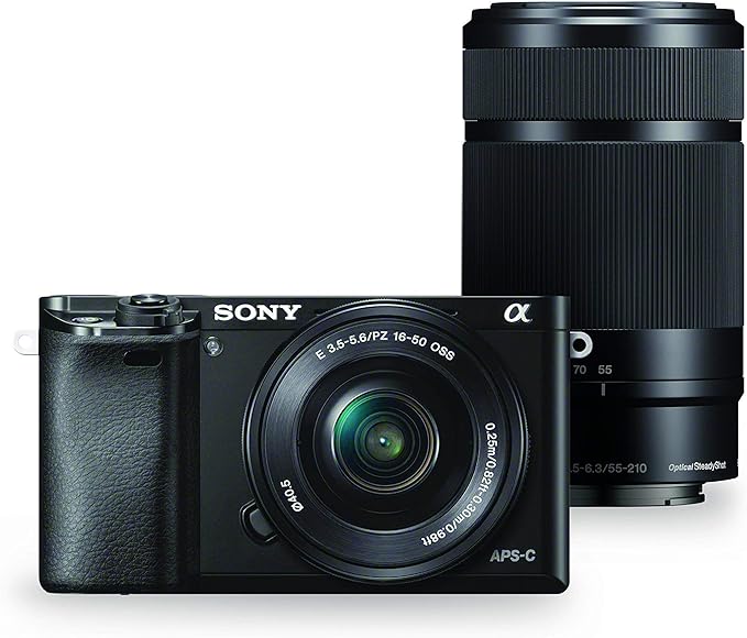 Sony Alpha a6000 Mirrorless Digital Camera w/ 16-50mm and 55-210mm Power Zoom Lenses
