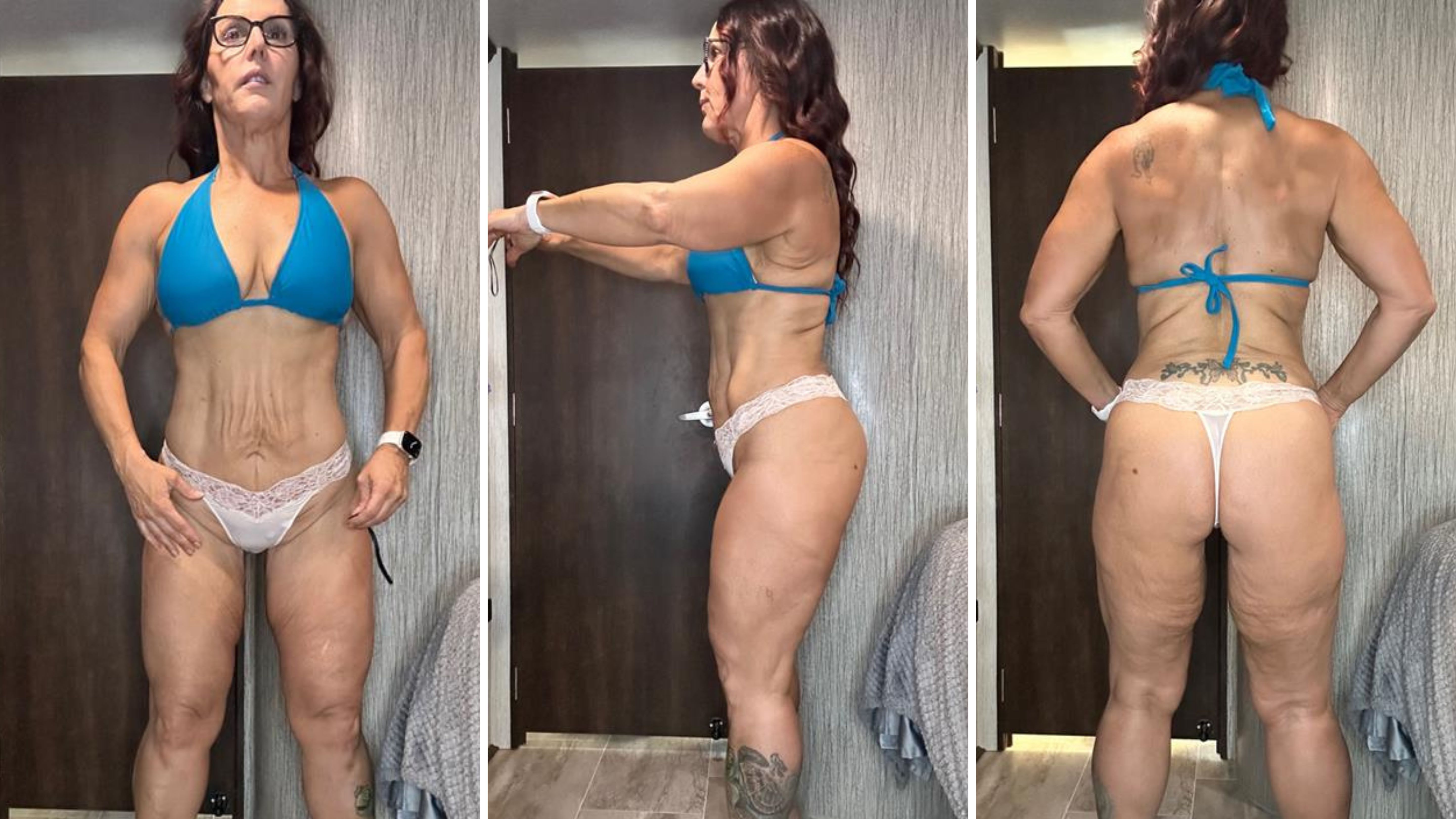 Michelle after one year of strength training and body recomposition at age 50