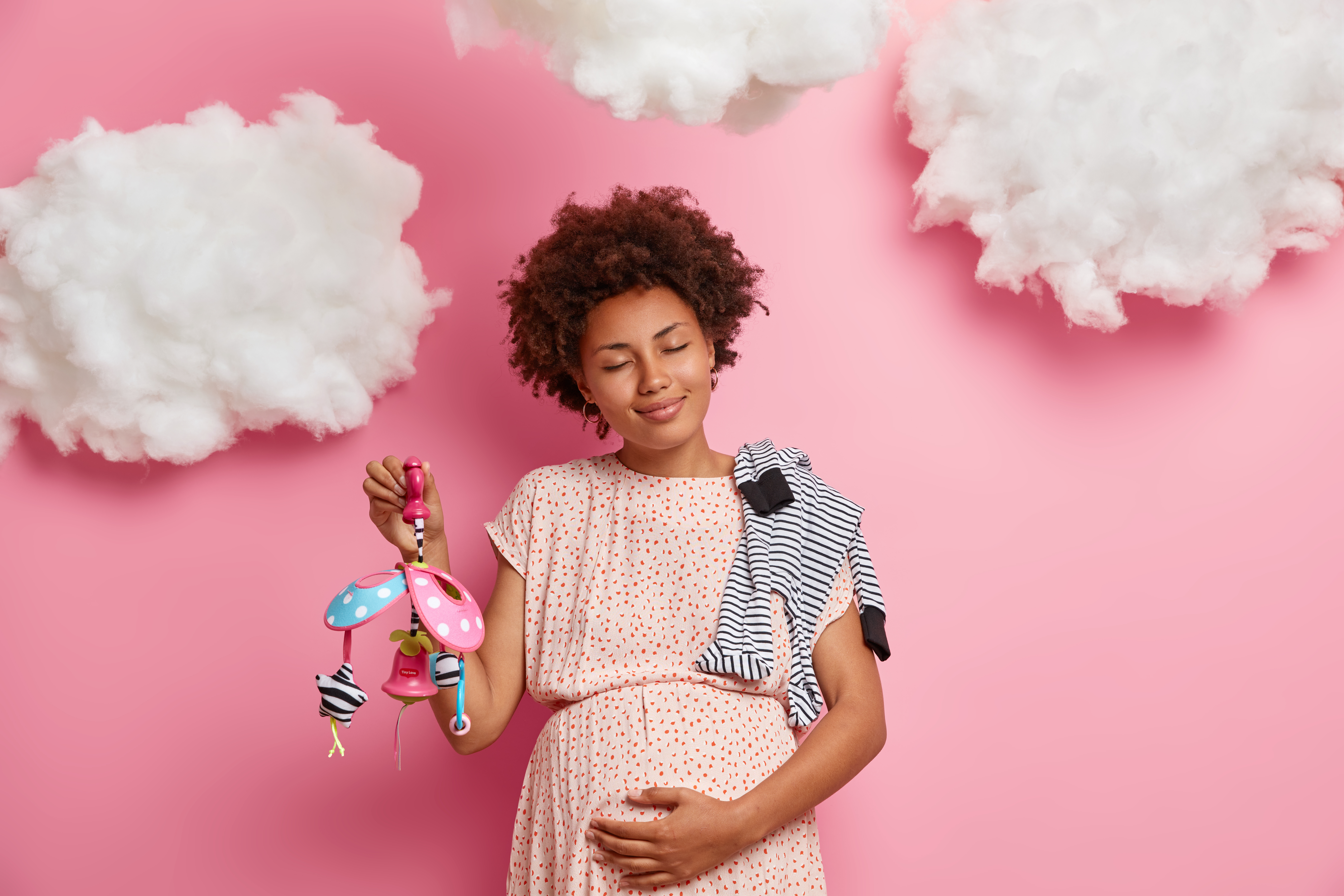 Expecting mother receiving gentle care