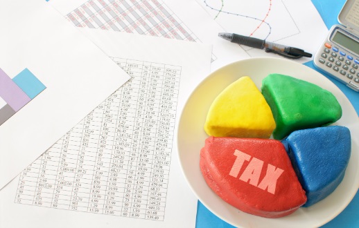 Tax Pie Chart 3D Image 