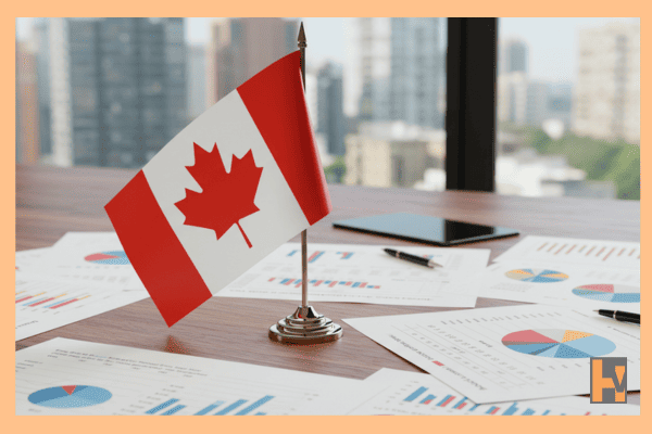 canadian flag on desk canadian flag on desk