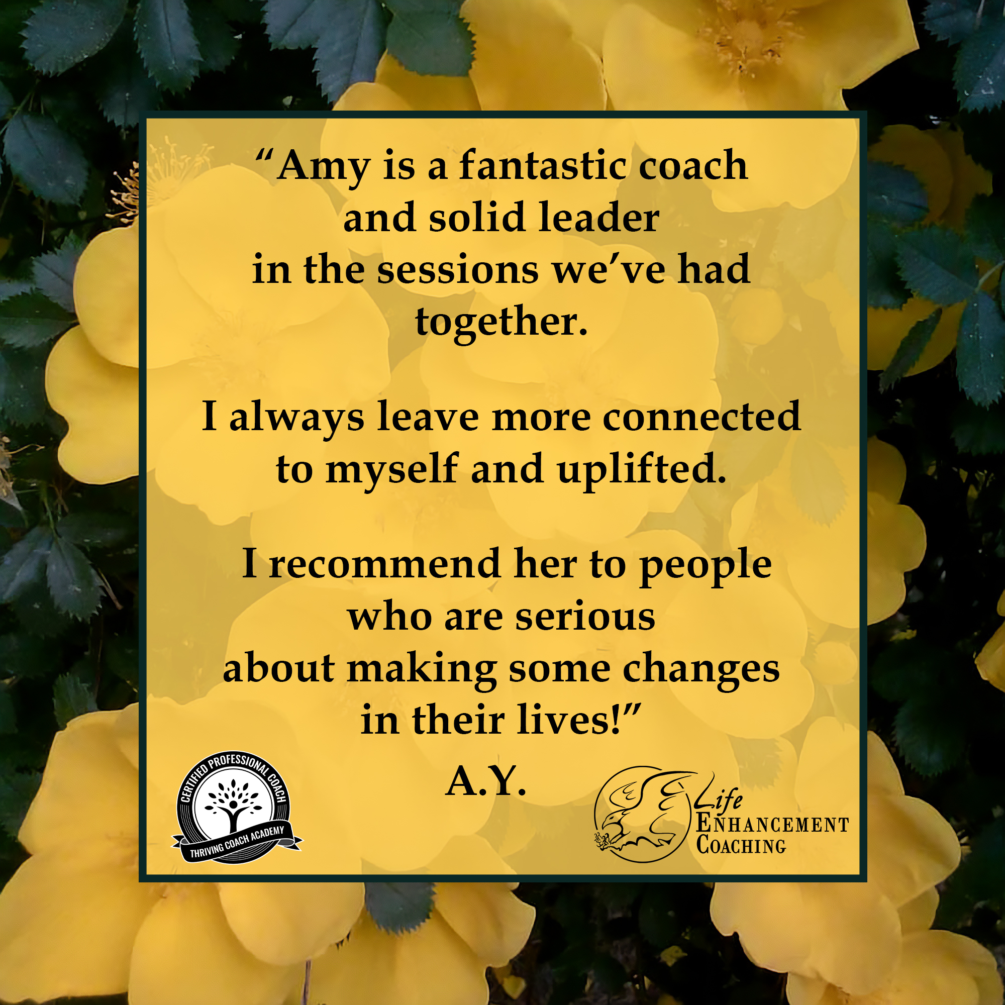 A.Y.'s Testimonial