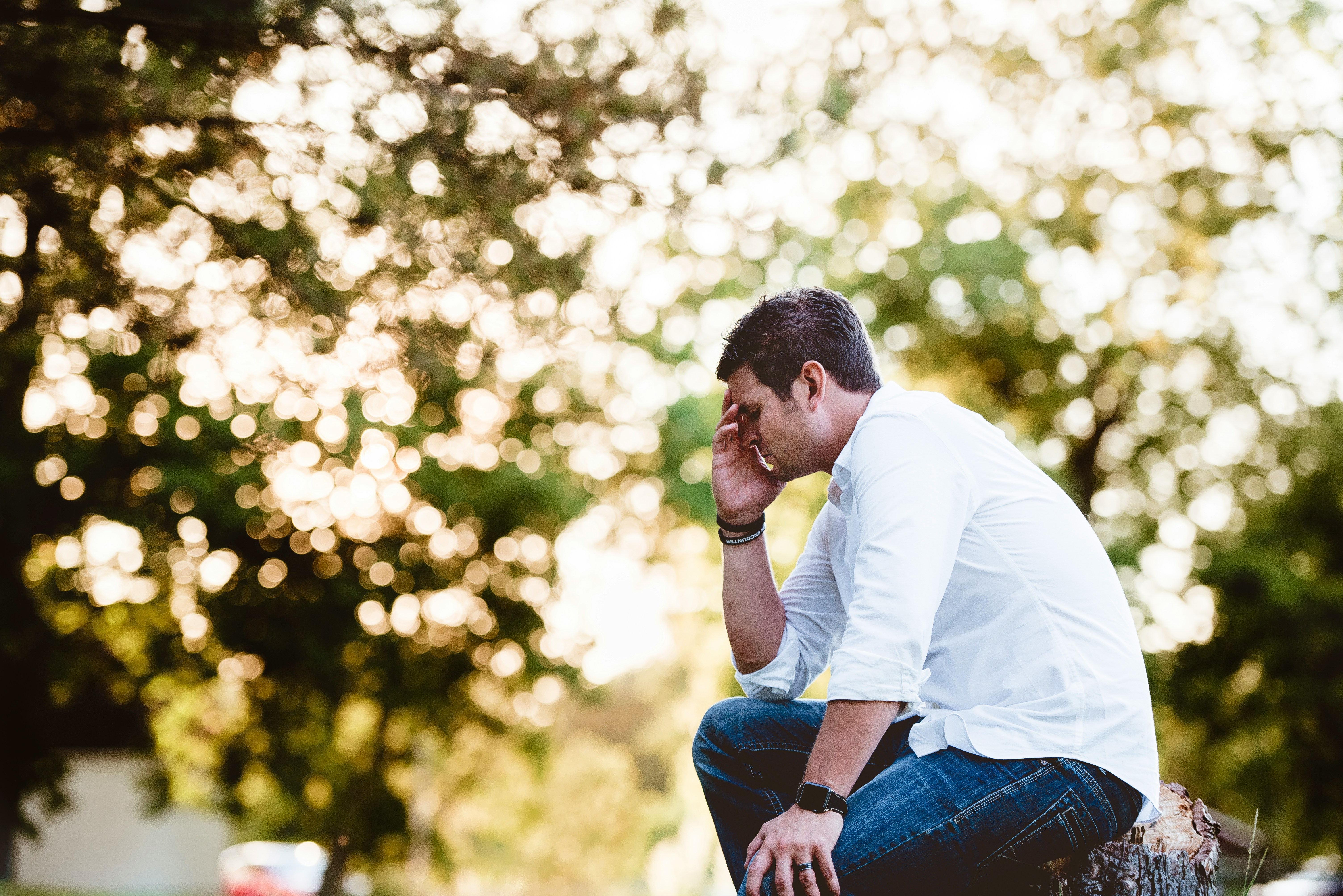 Man Sitting Alone Man Sitting Alone