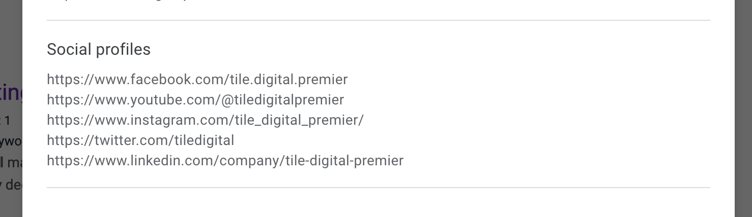 social media links on gbp edit social media links on gbp edit