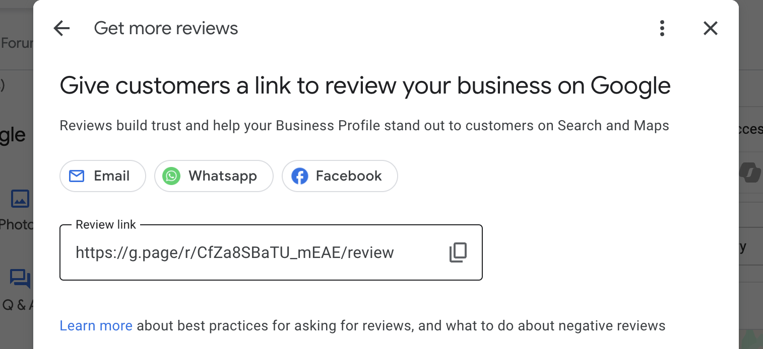 link to send for reviews link to send for reviews