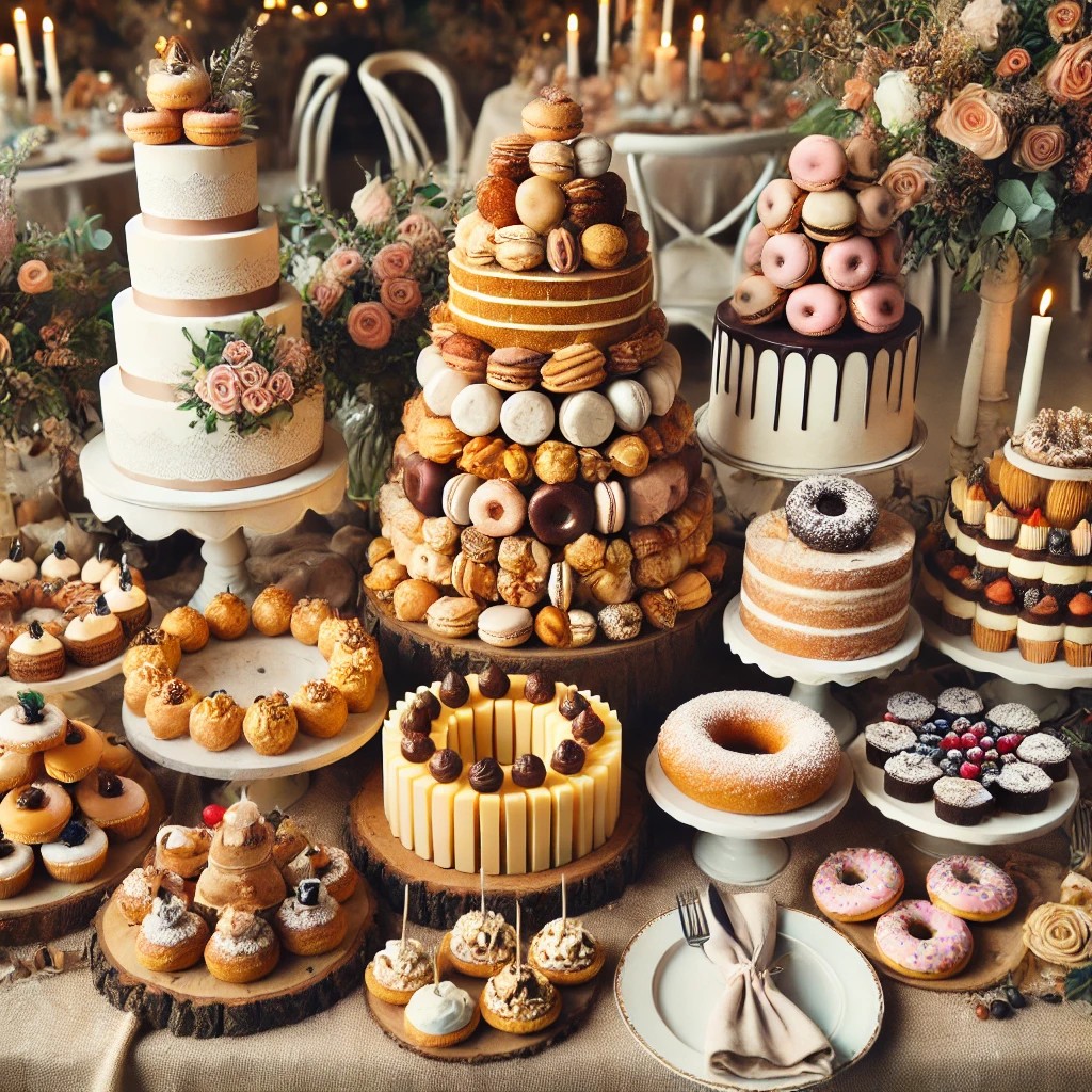 desserts spread out on table as a wedding cake alternative desserts spread out on table as a wedding cake alternative