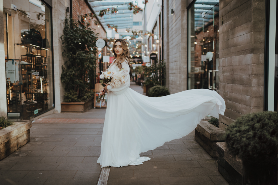 christchurch alley way used for backdrop of dress train flying