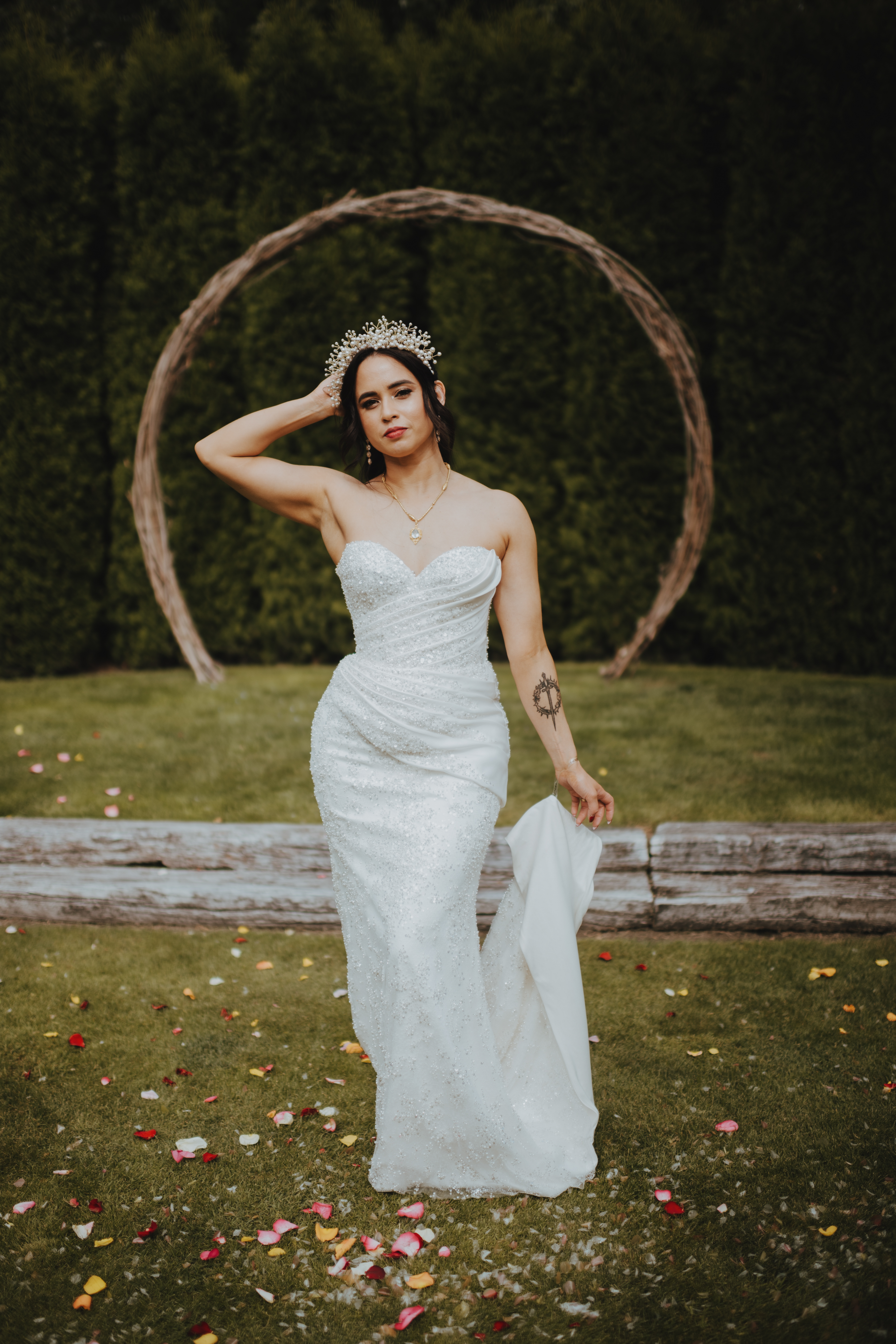 bride in her gorgeous hera couture gown