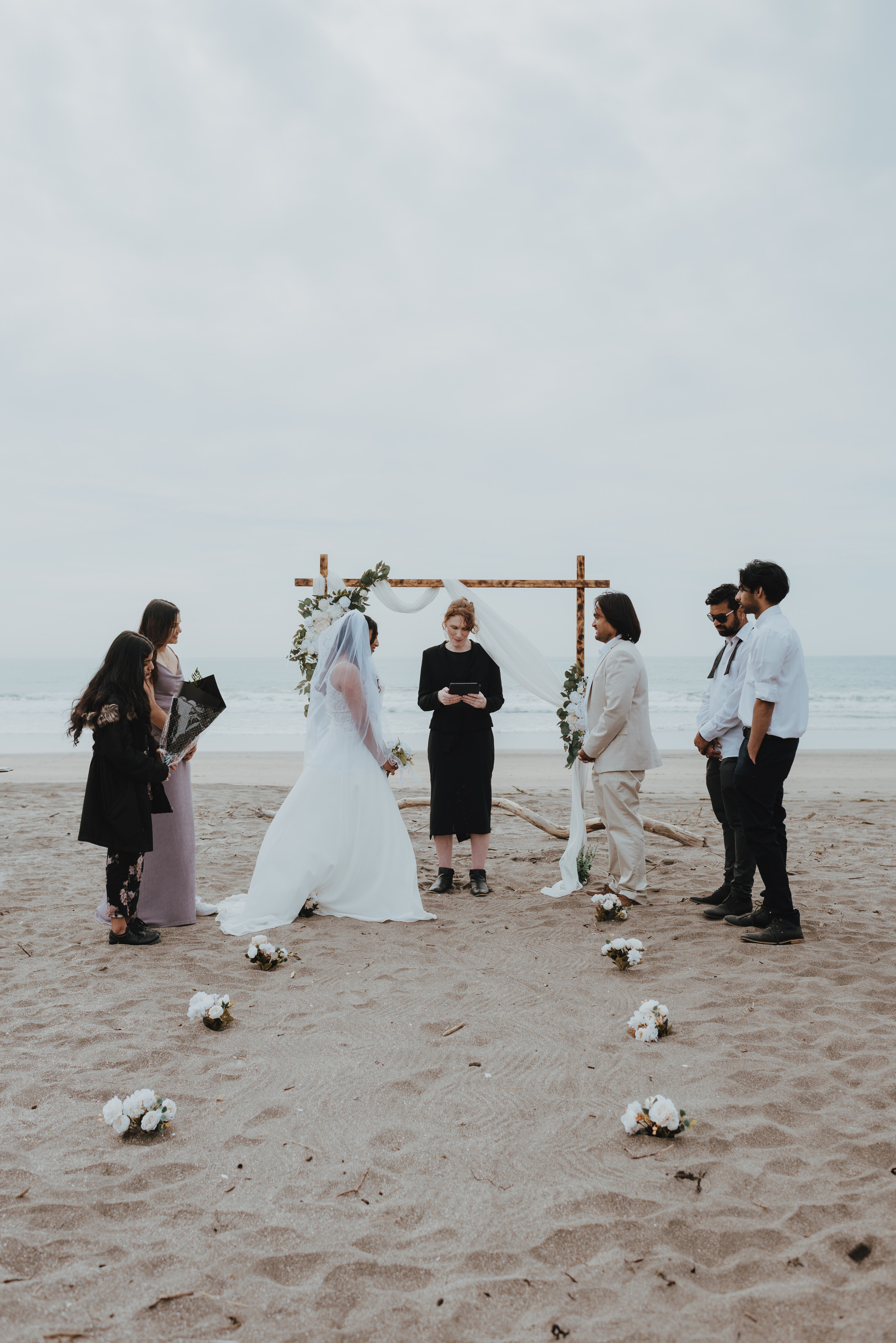 ceremony on taylors mistake beach