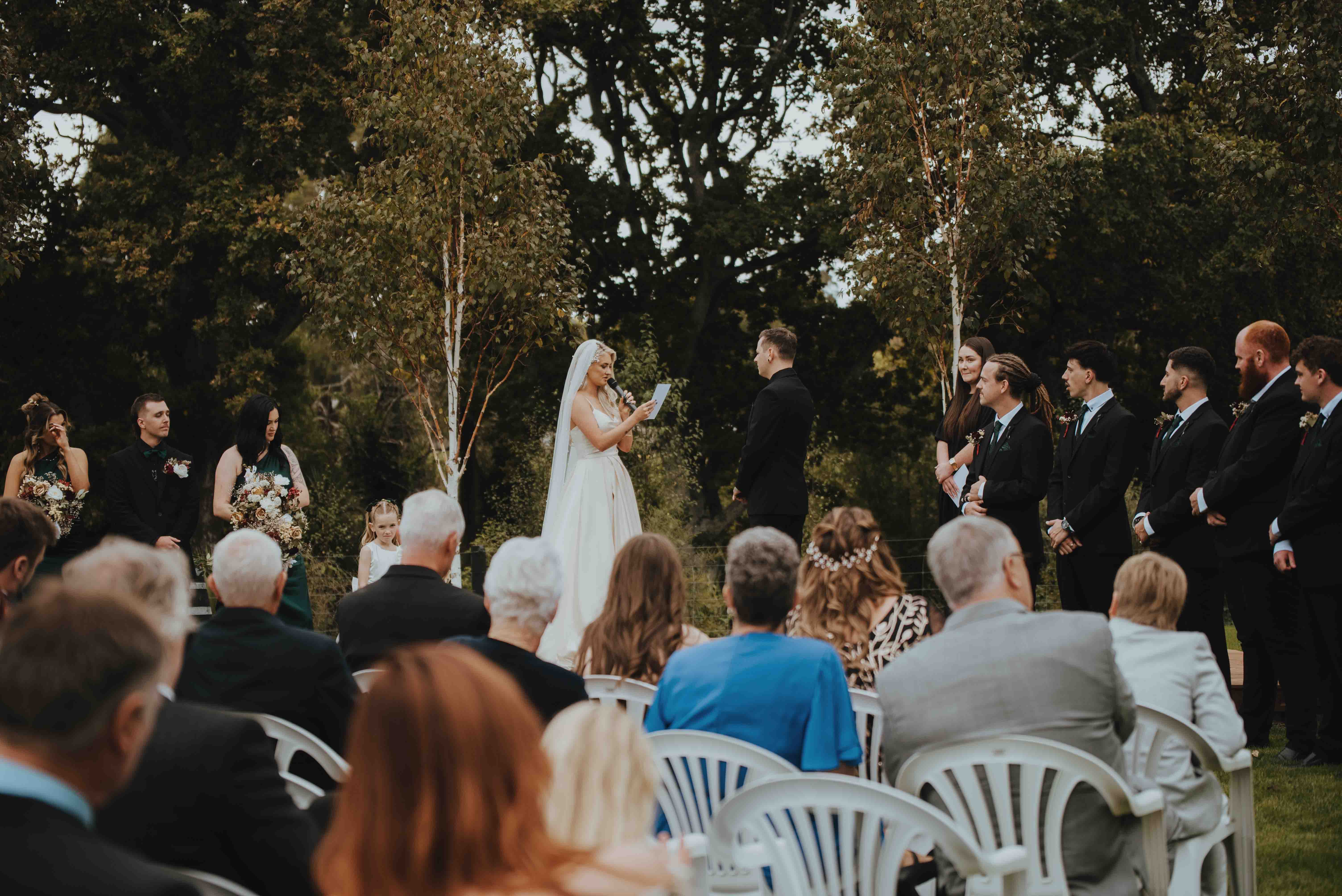 bride saying her vows