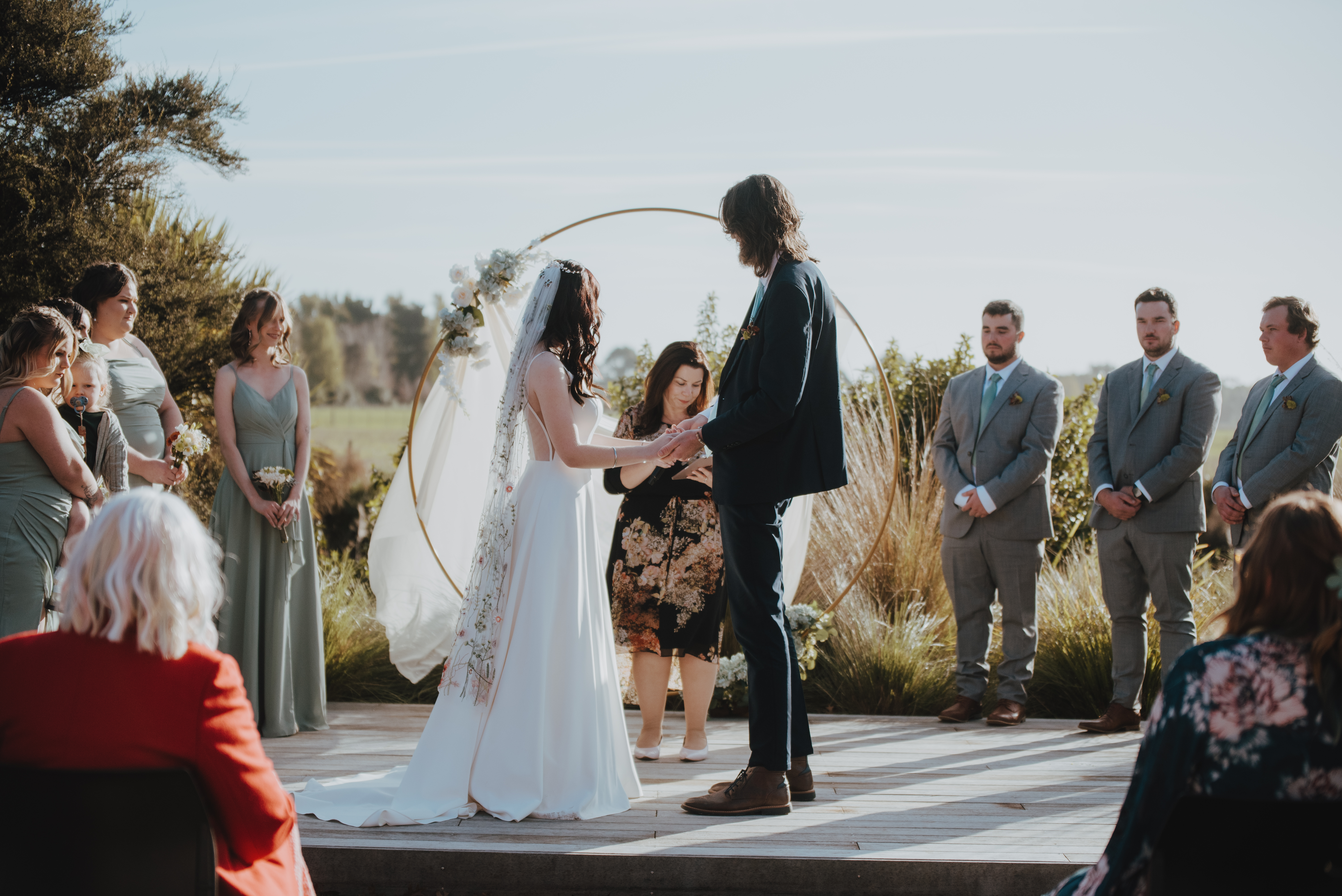 ceremony set up at Leeston