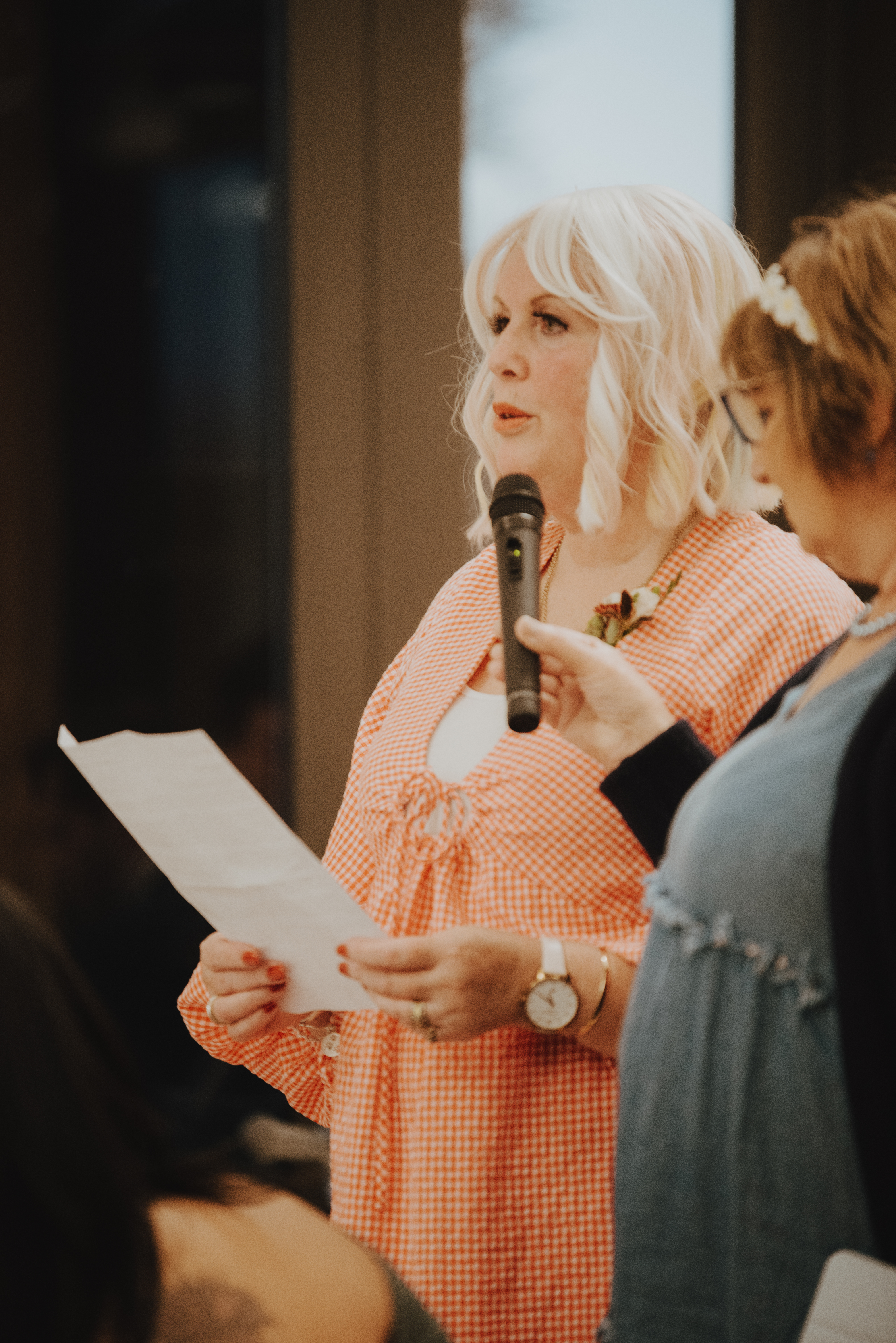 groom's mother making a speech
