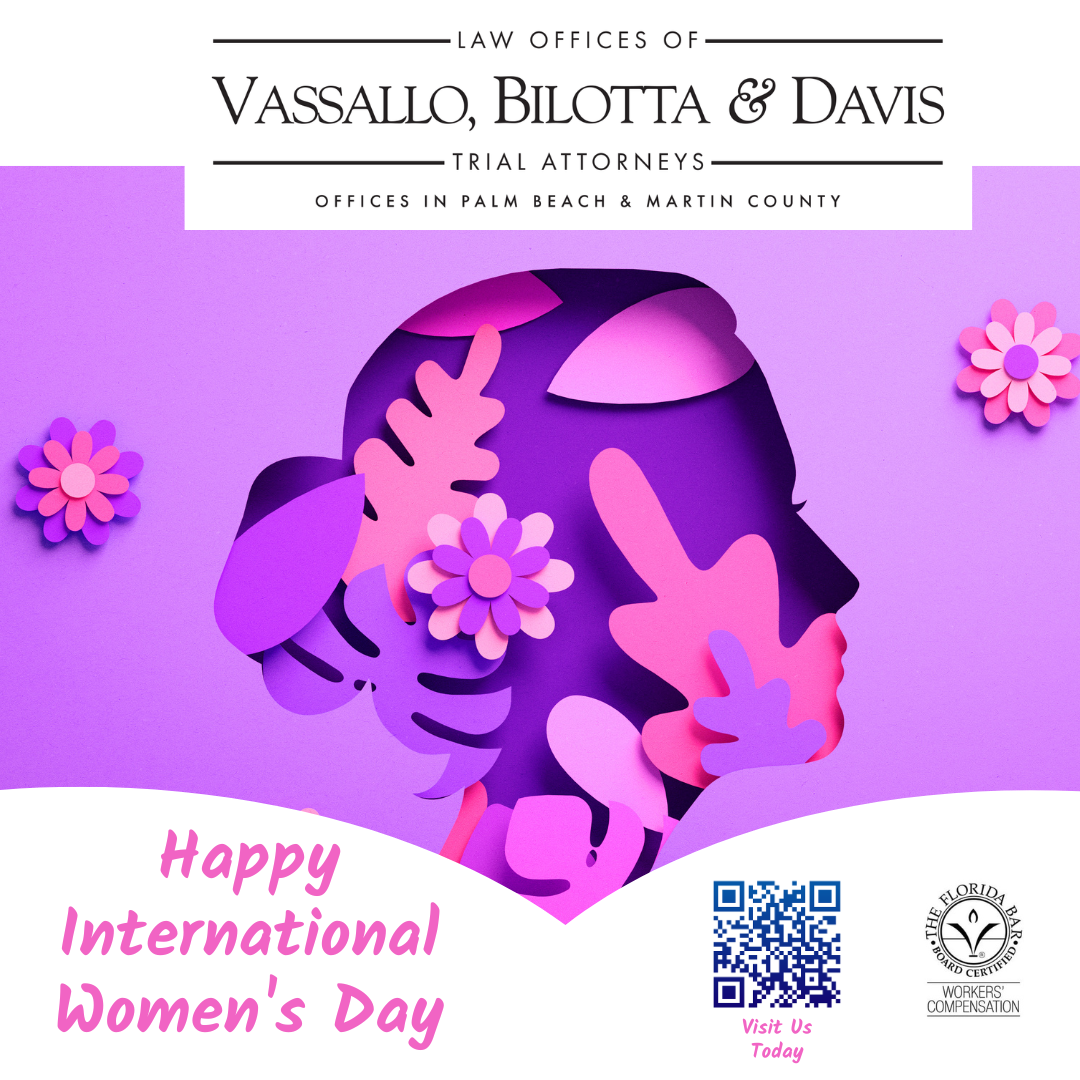 International Womens Day, Vassallo Bilotta Davis, hurtatworkfl, work accidents