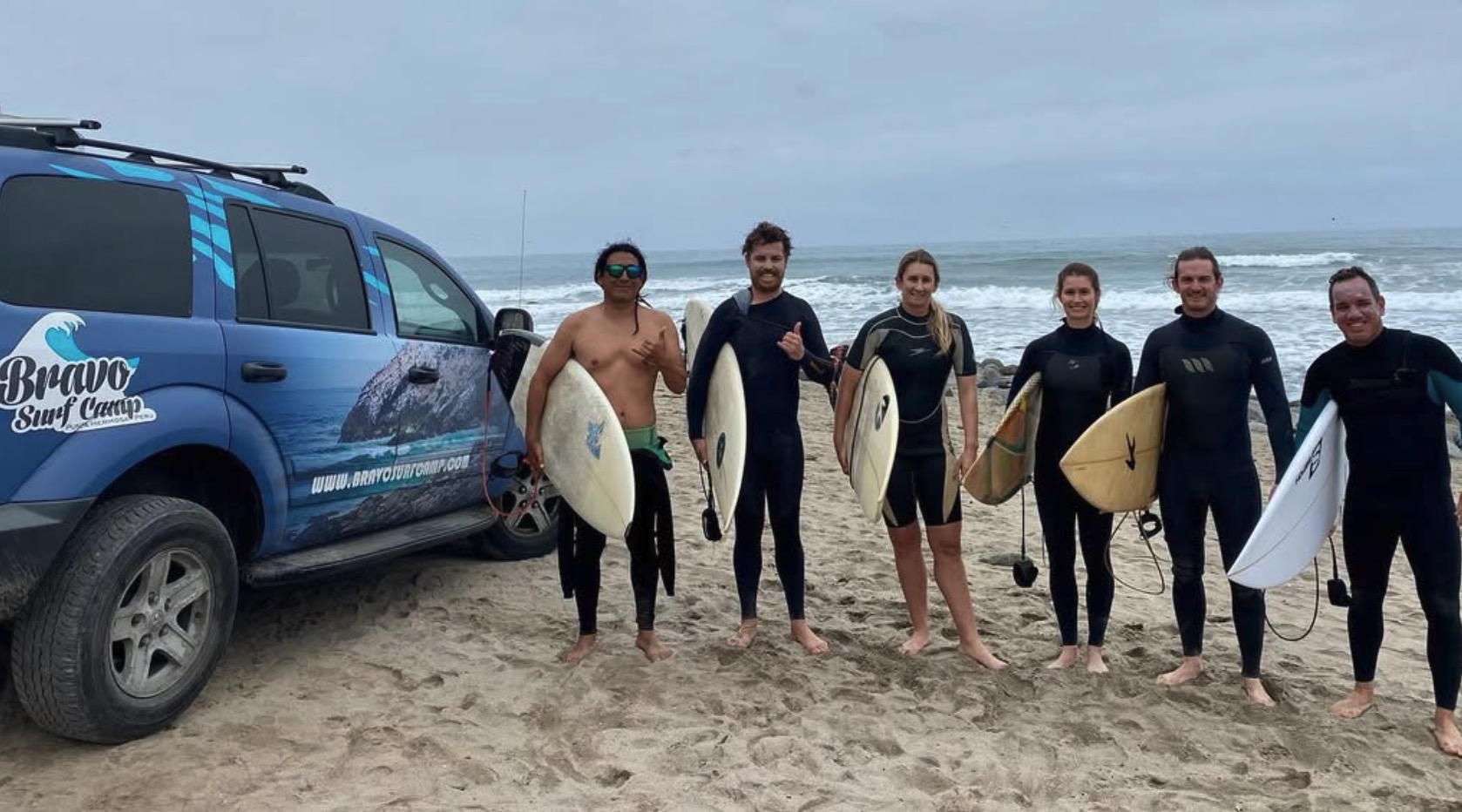 Surf camp group photo
